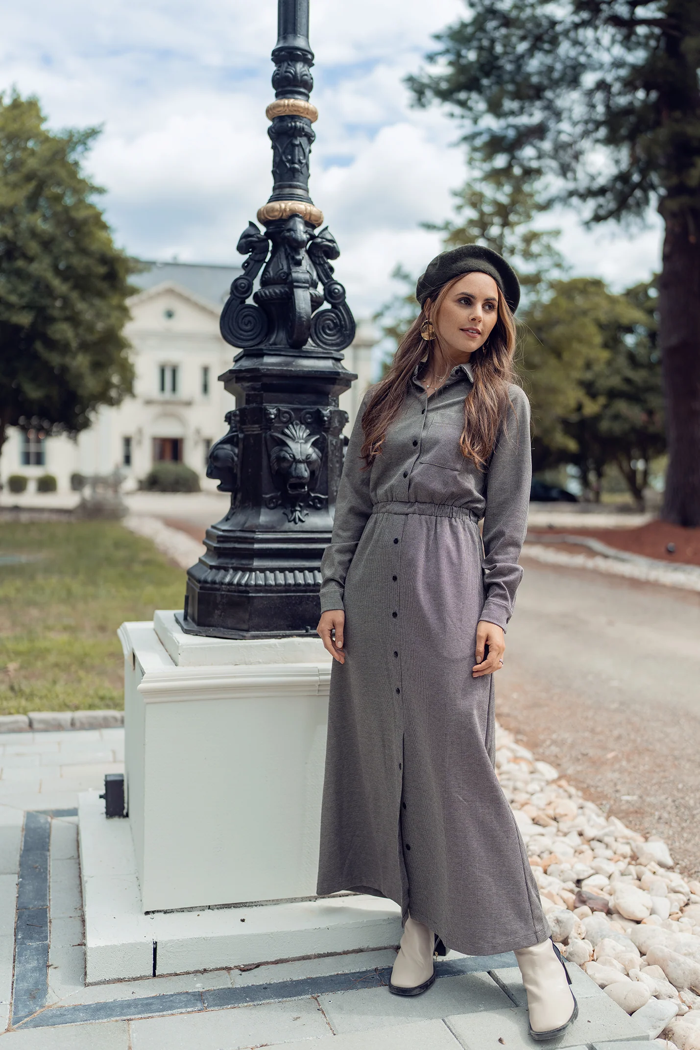 Waisted Buttoned Dress - Image 5