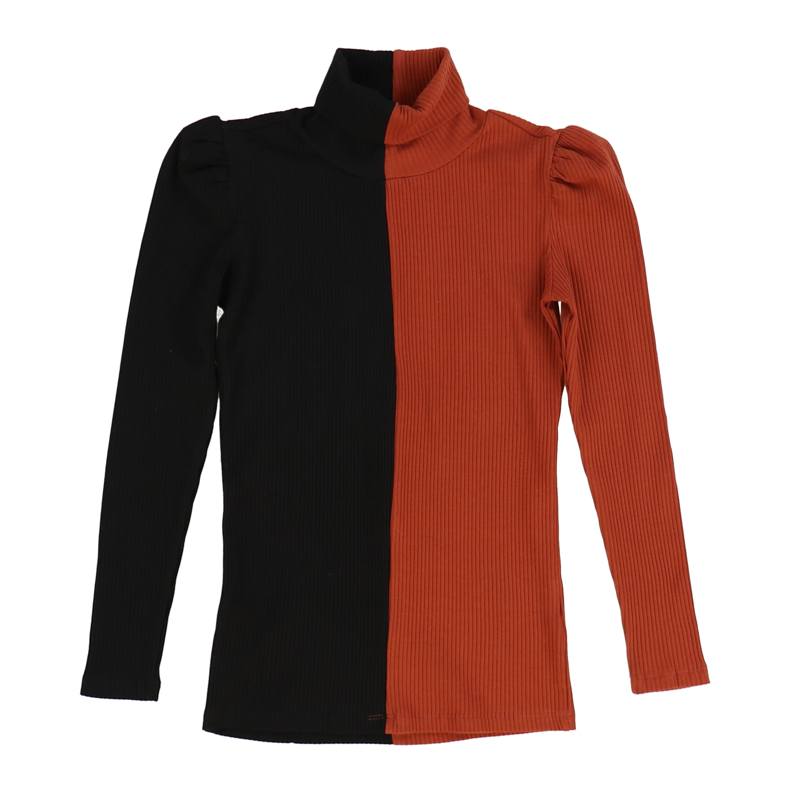 Colorblock Rib Turtleneck - Image 3