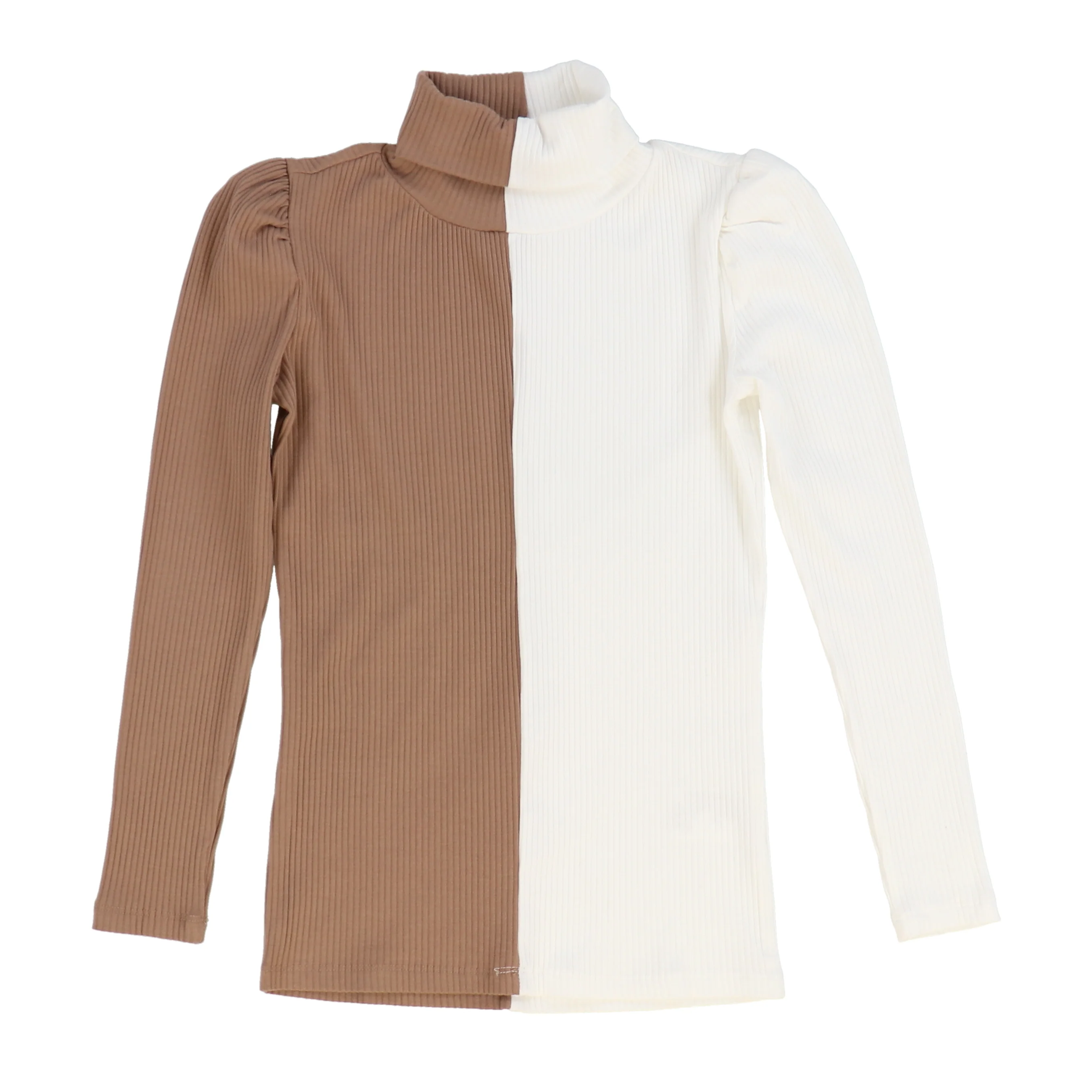 Colorblock Rib Turtleneck - Image 4