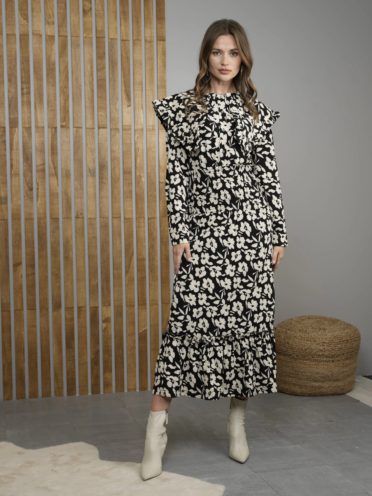 Smocked Print Skirt - Image 3