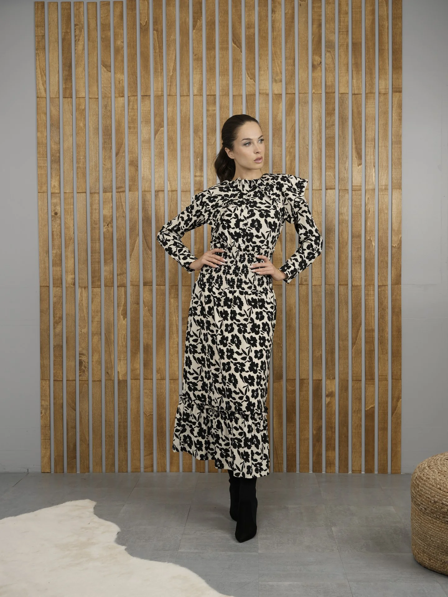 Smocked Print Skirt - Image 5