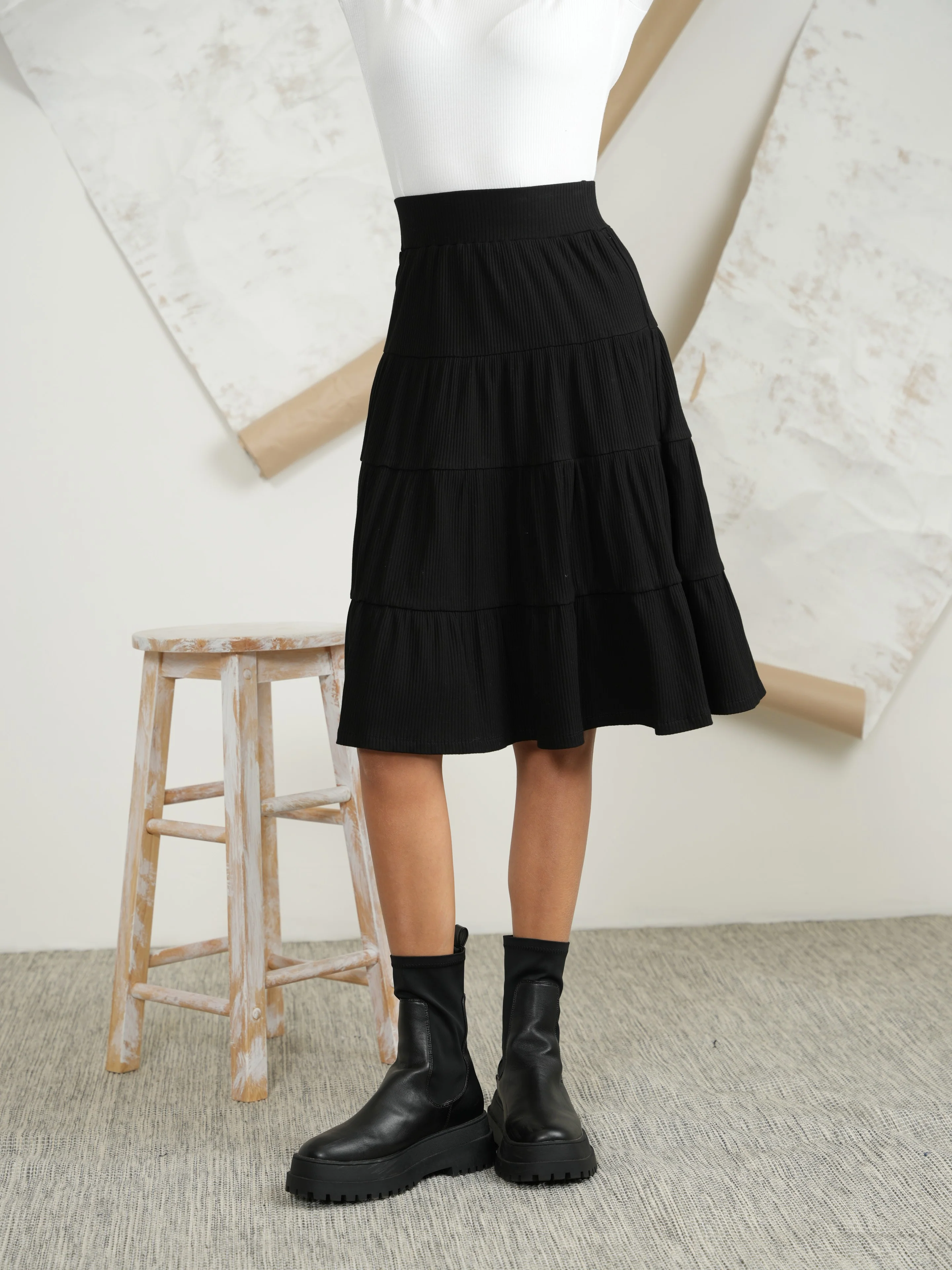 Rib Tier Skirt - Image 10