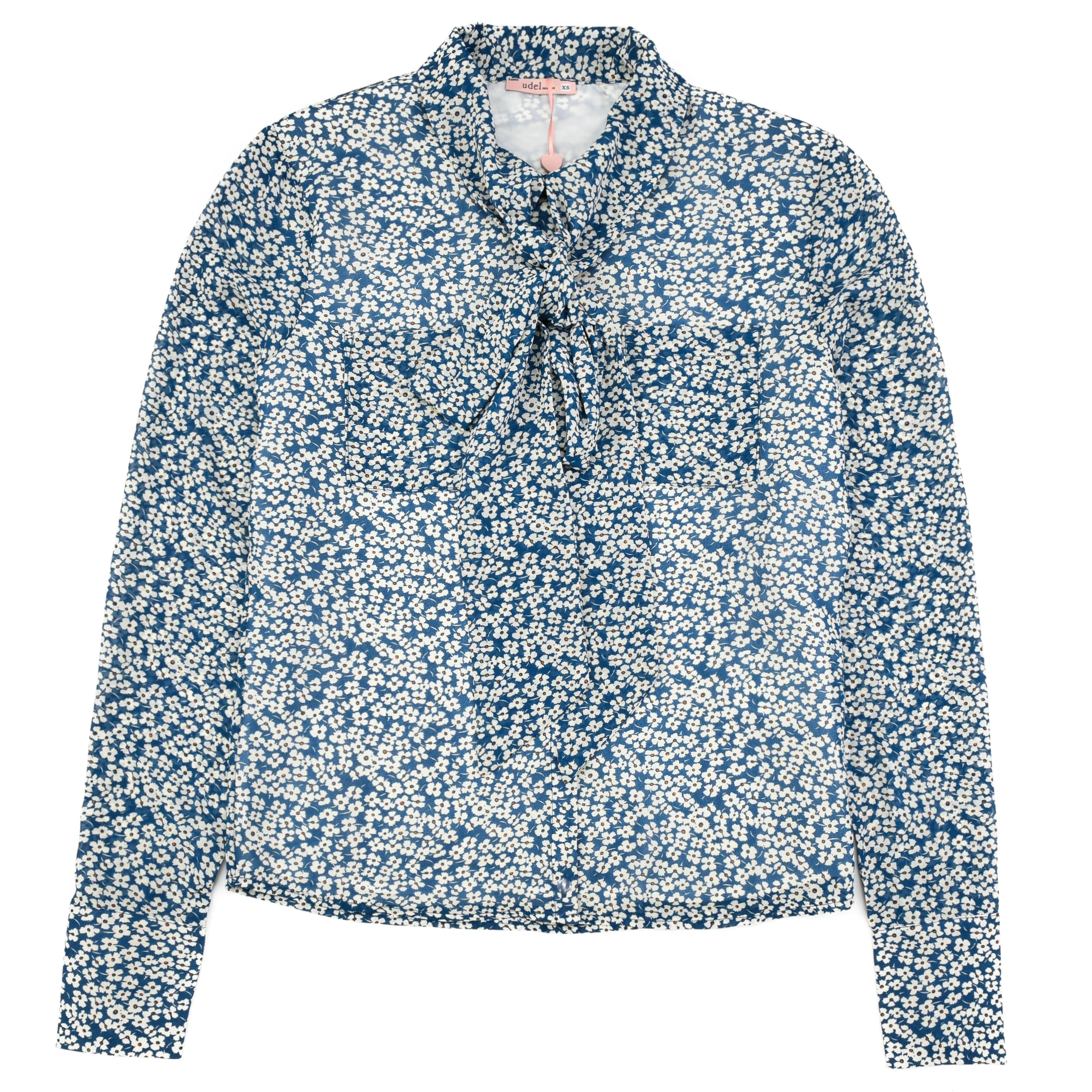 The Fleurs Print Tie Blouse - Image 4