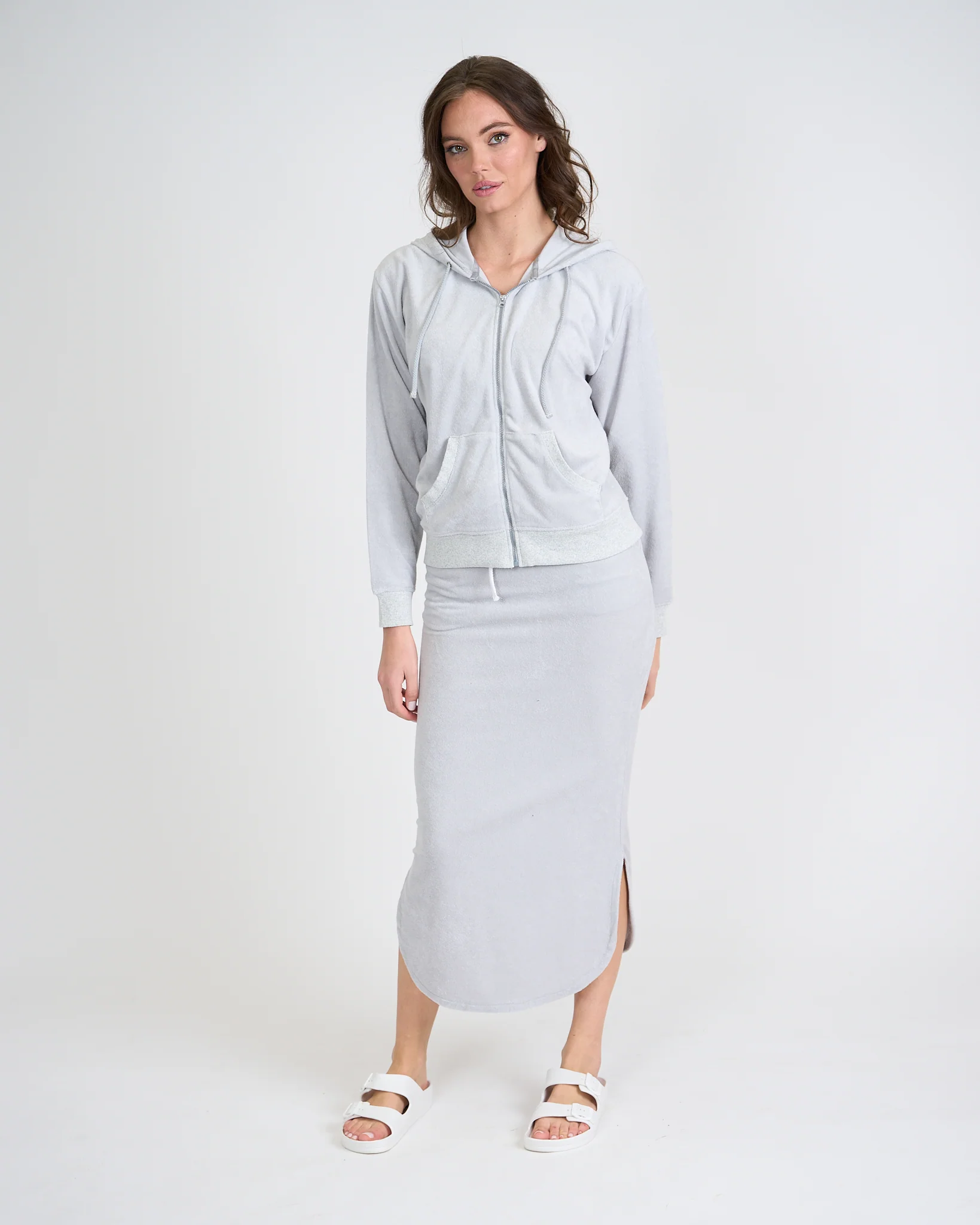 Terry Straight Midi Skirt - Image 3