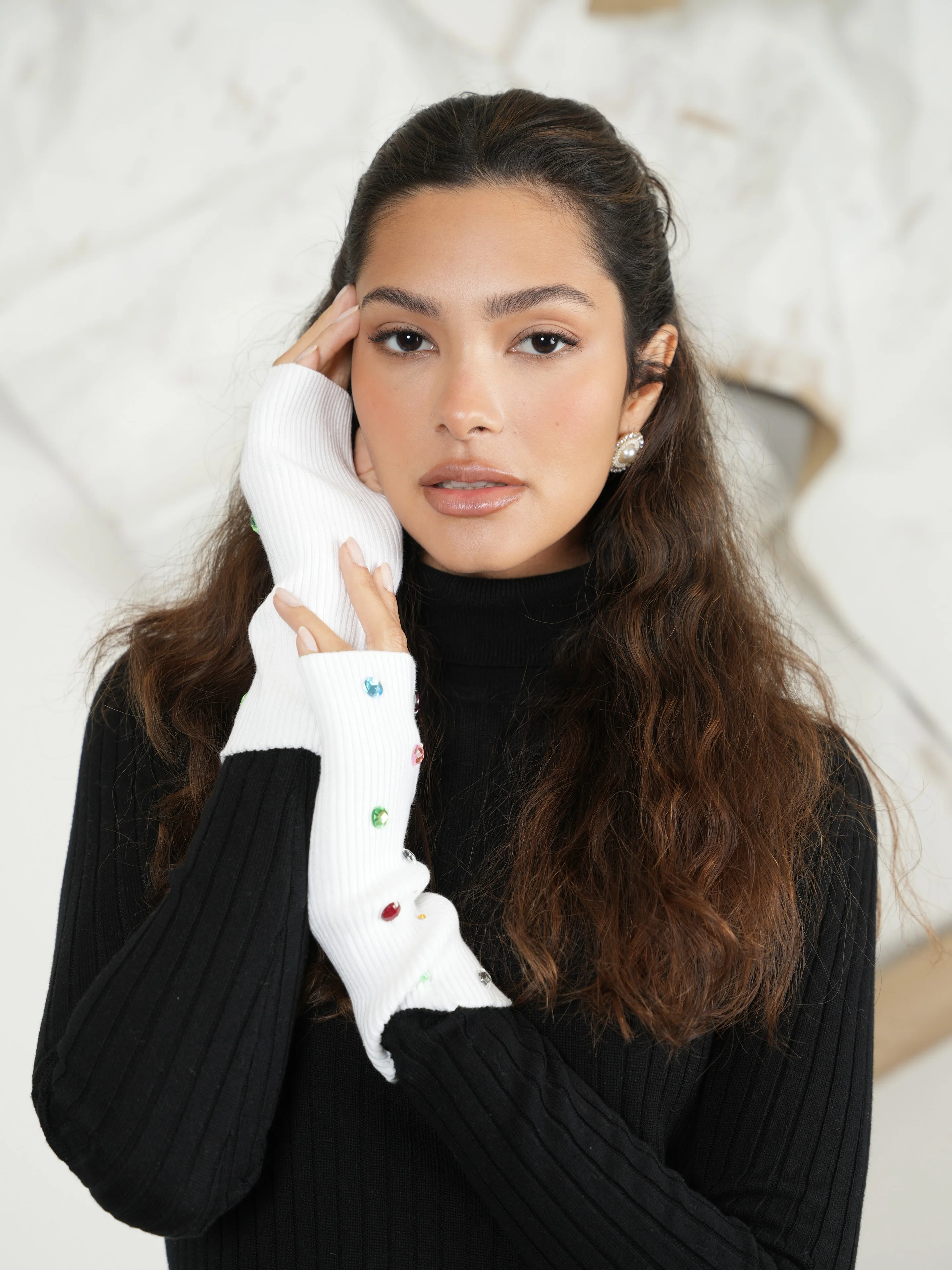 Studded Fingerless Gloves - Image 12