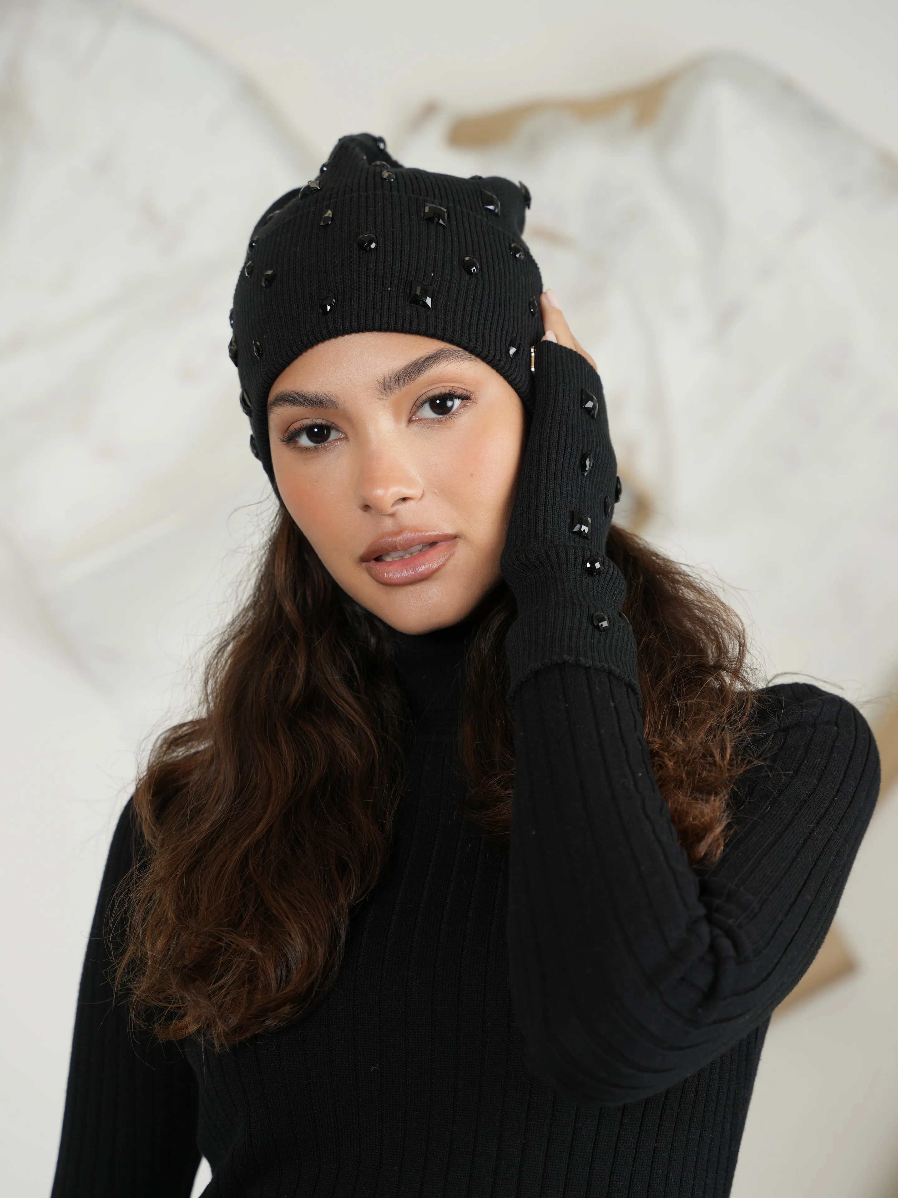 Studded Fingerless Gloves - Image 14