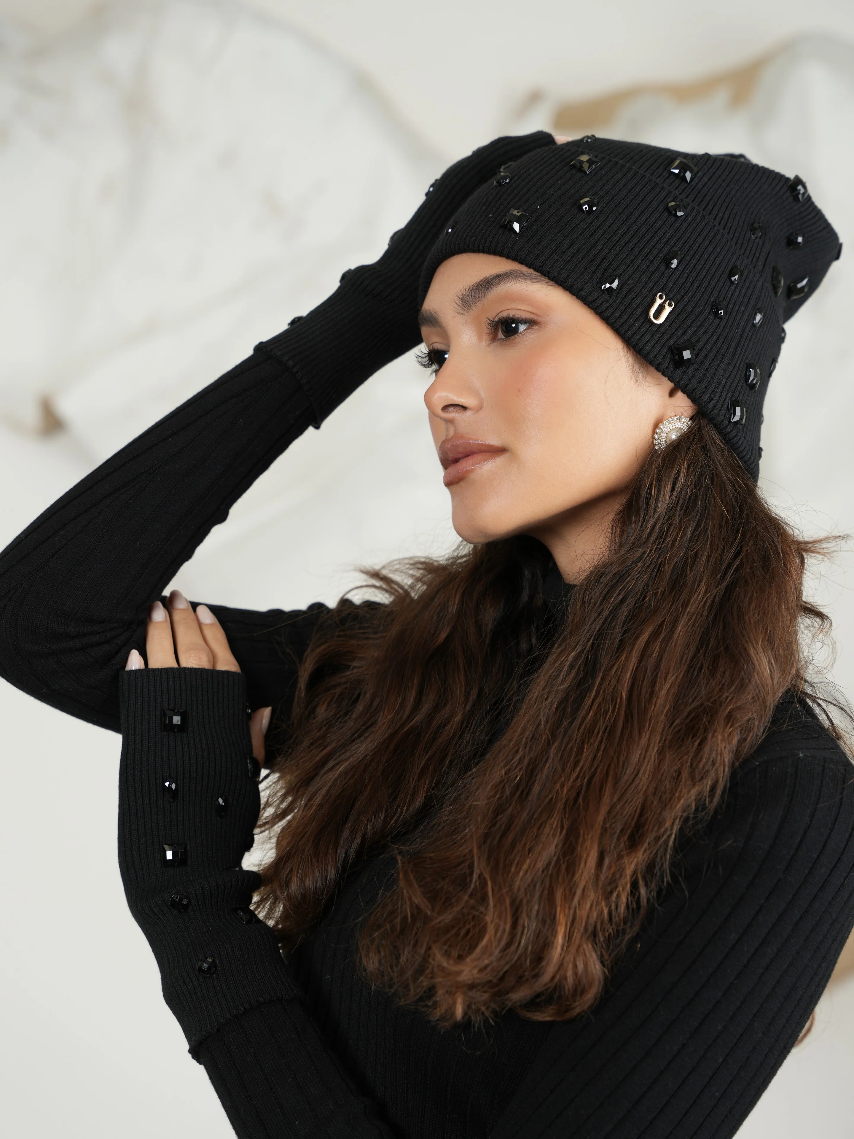 Studded Fingerless Gloves - Image 15