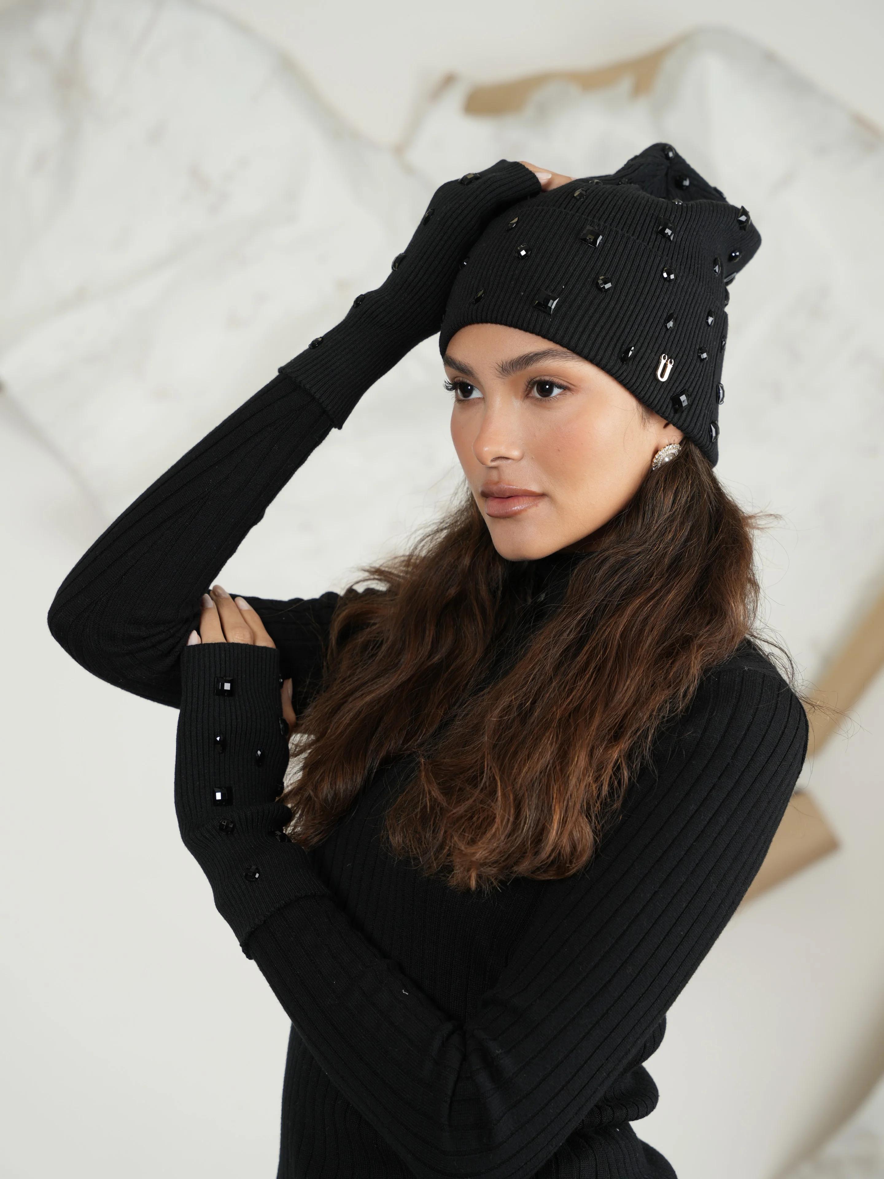 Studded Fingerless Gloves - Image 16