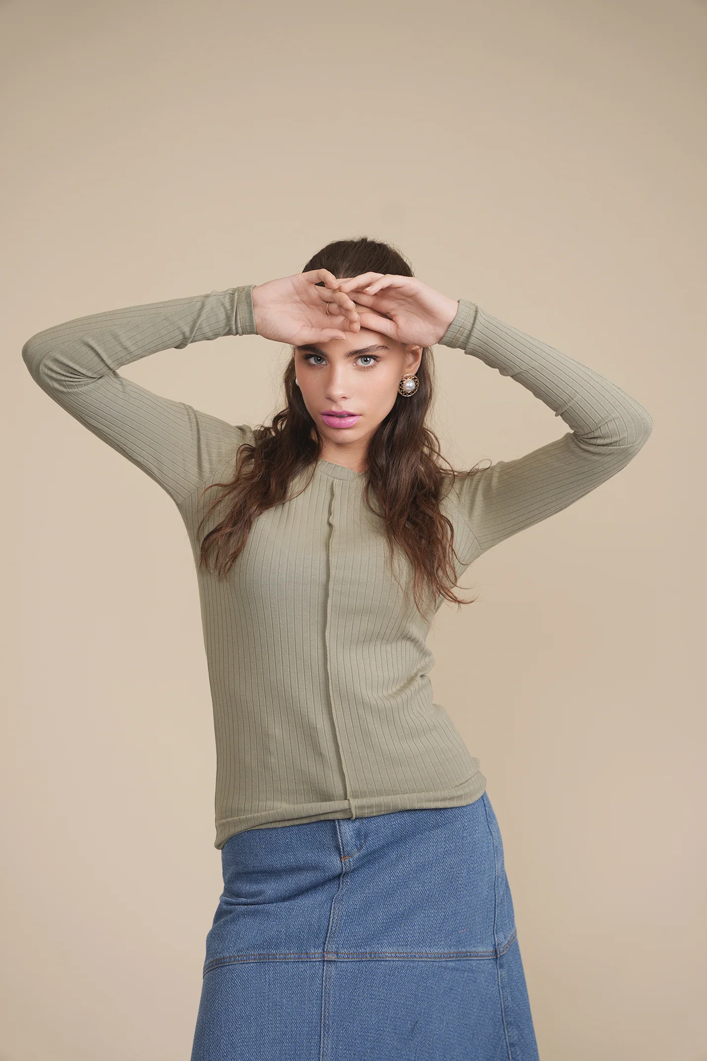 Wide Rib Long Sleeve Tee - Image 8
