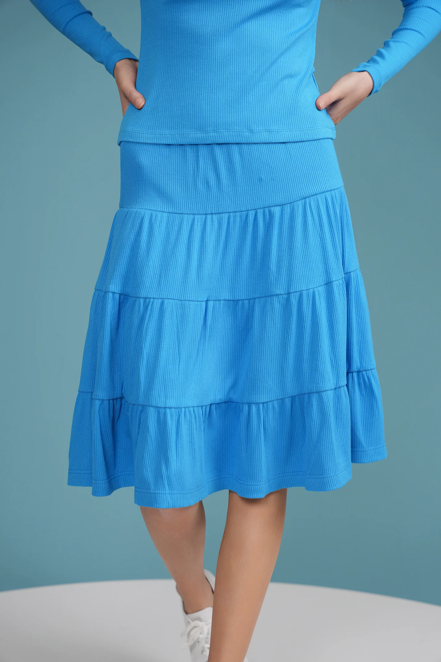 Soft Rib Tiered Skirt - Image 22