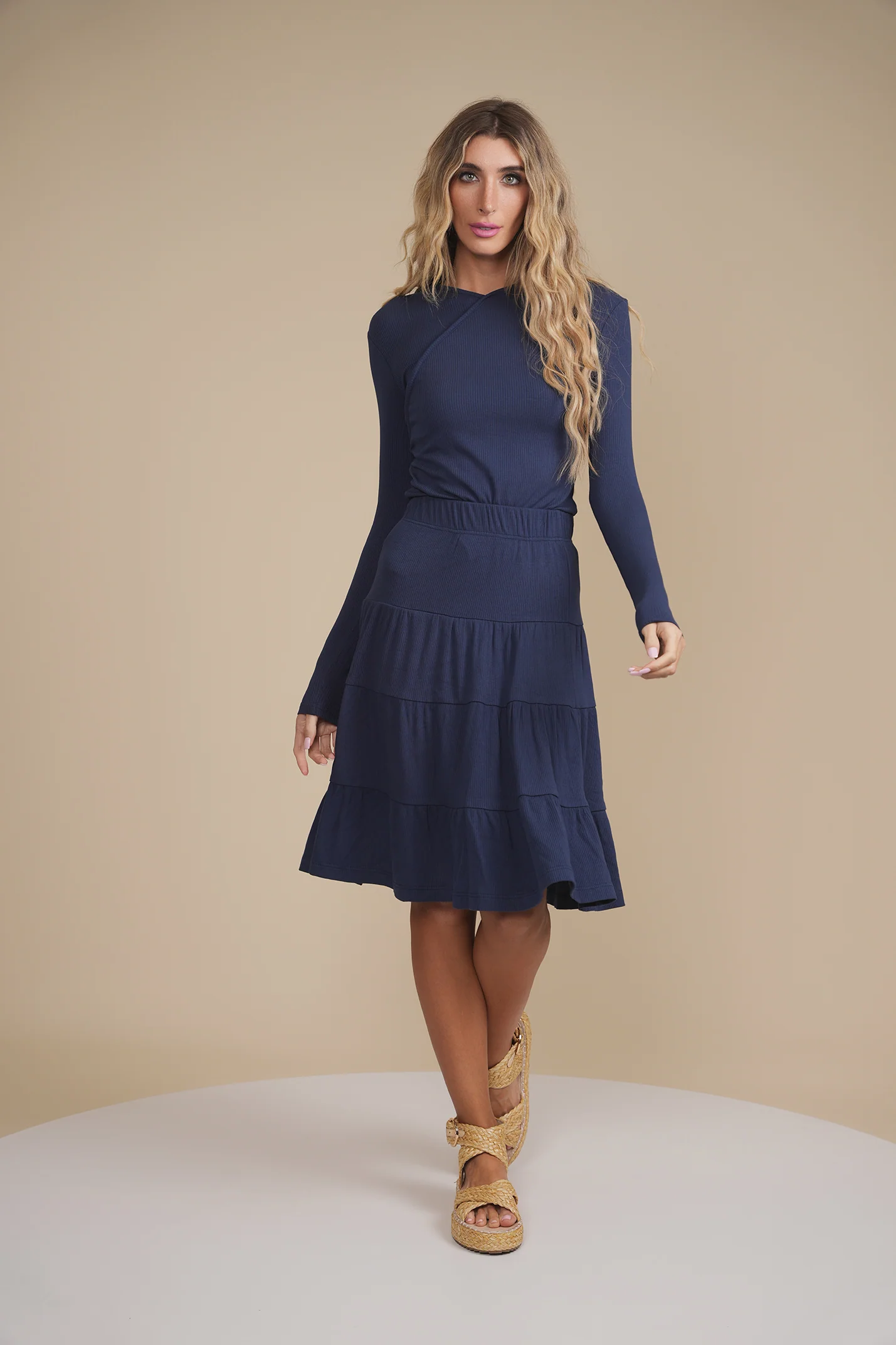 Soft Rib Tiered Skirt - Image 5