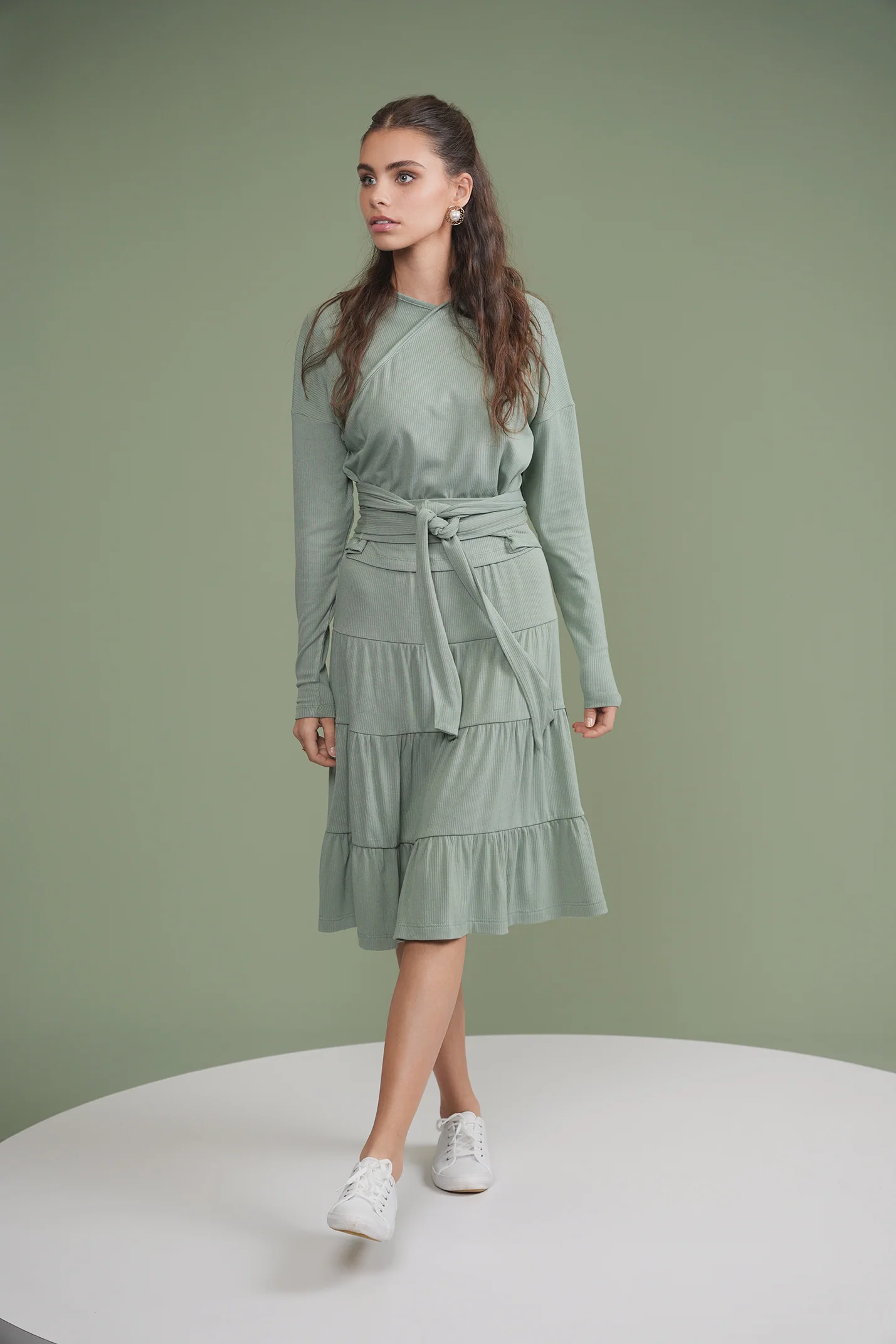 Soft Rib Tiered Skirt - Image 8