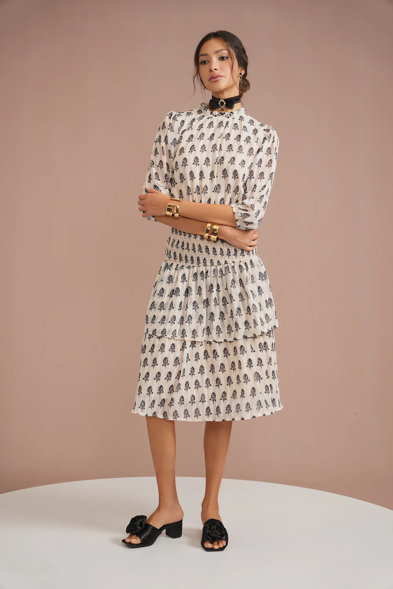 Waisted Layered Dress - Image 12