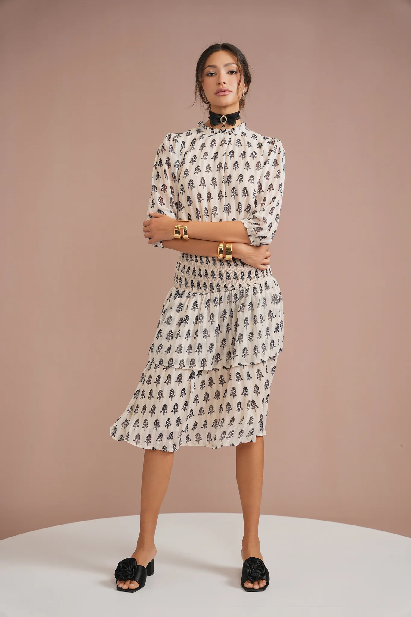 Waisted Layered Dress - Image 13