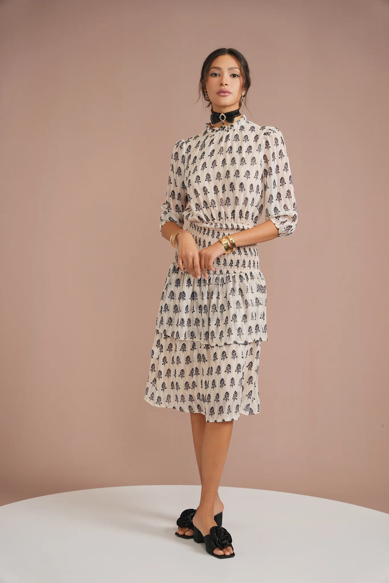 Waisted Layered Dress - Image 17