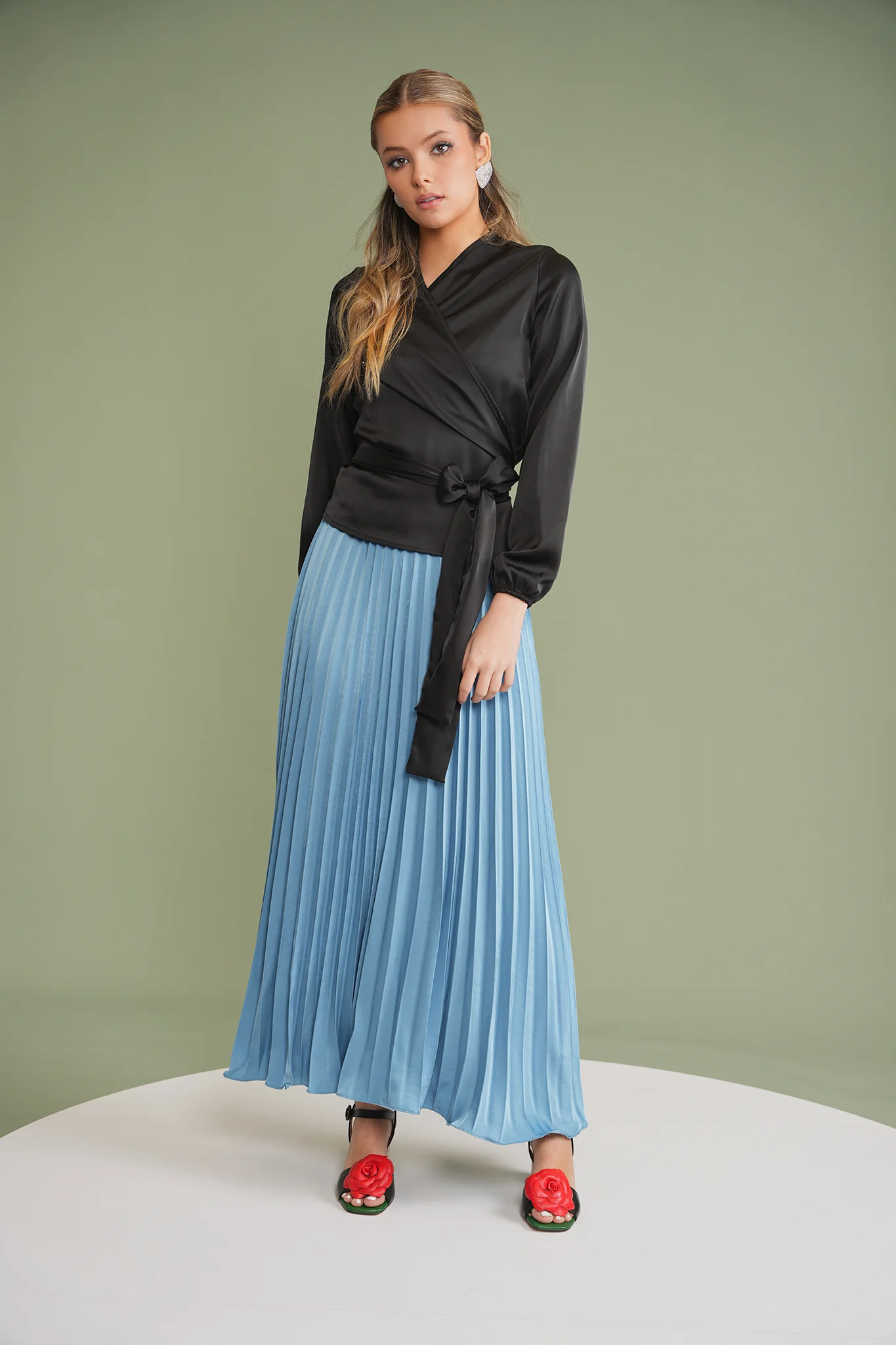 Pleated Slip Dress - Image 37