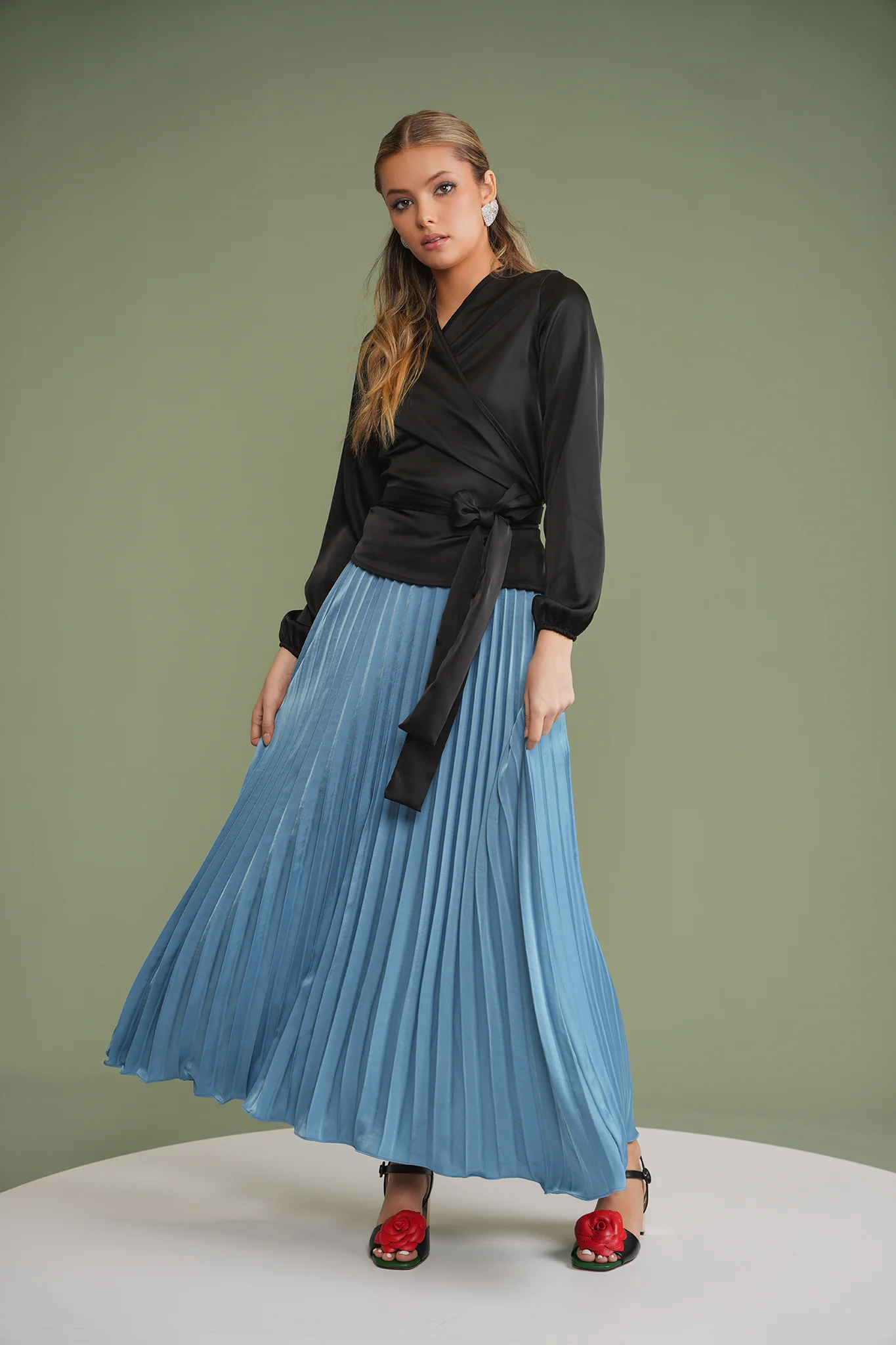 Pleated Slip Dress - Image 38