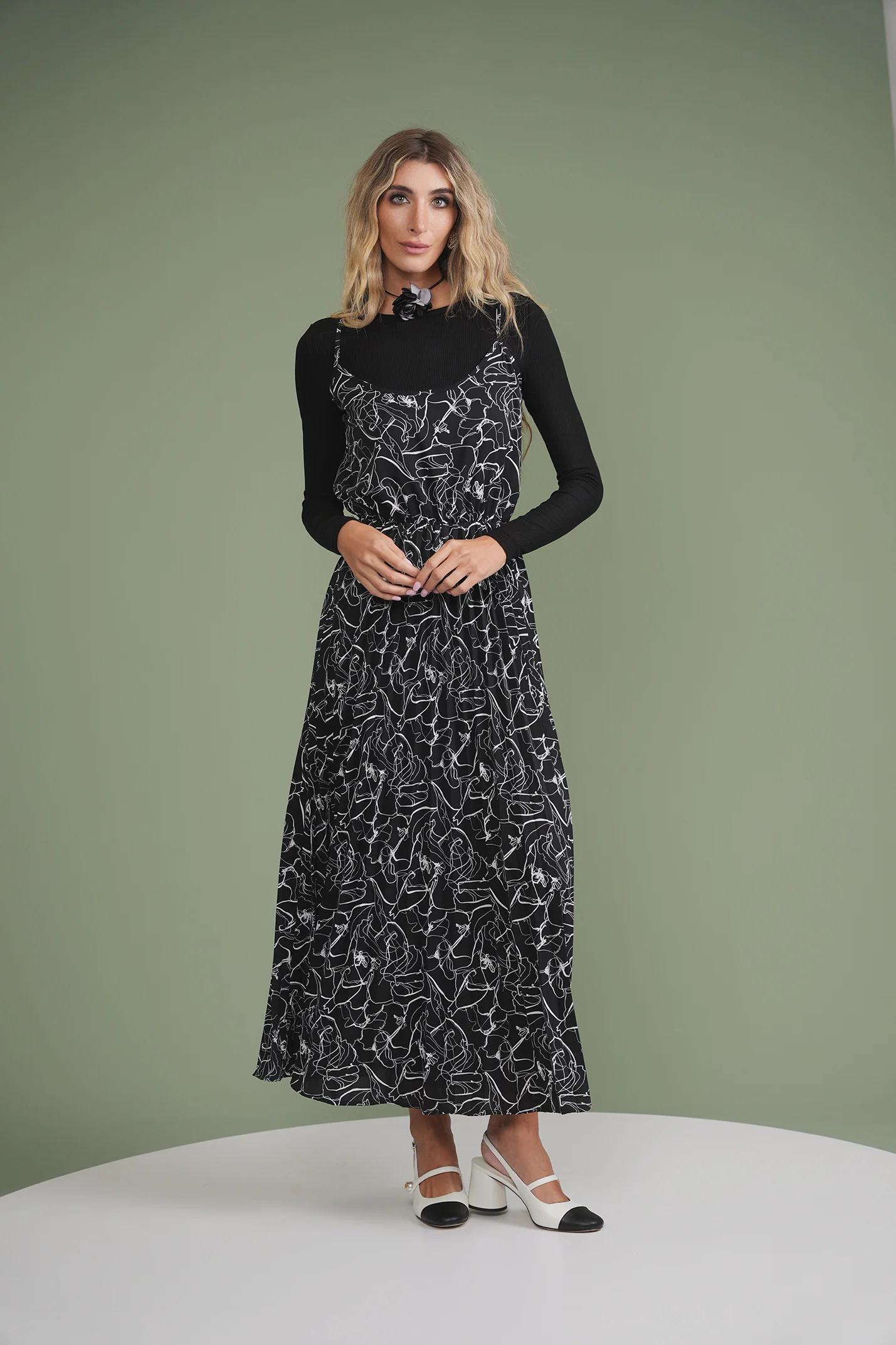 Pleated Slip Dress - Image 39