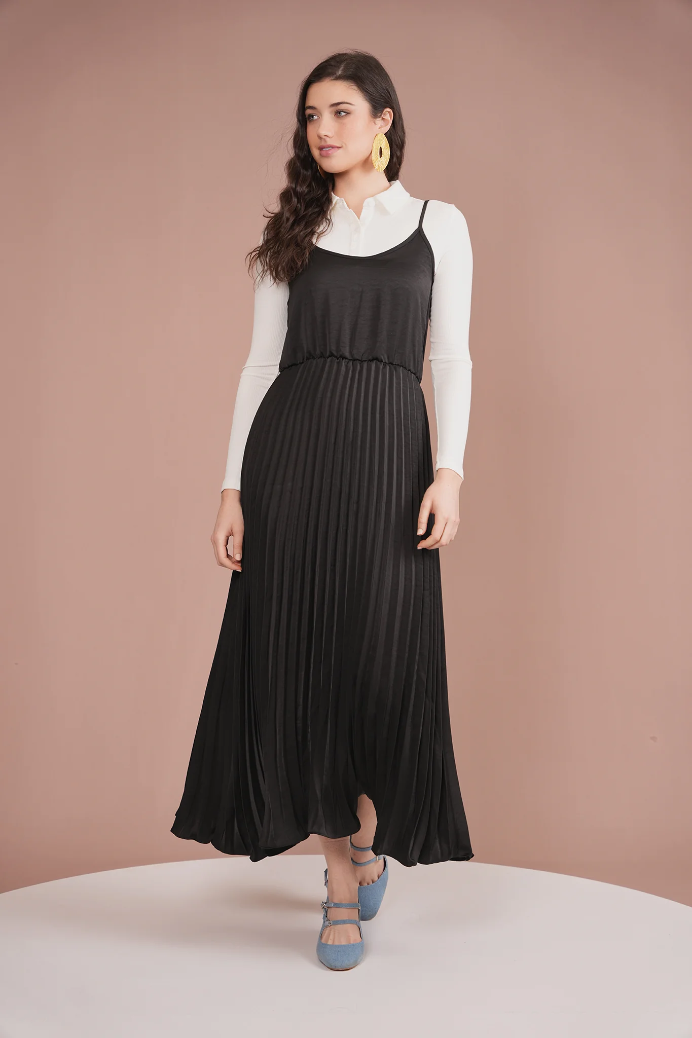 Pleated Slip Dress - Image 7