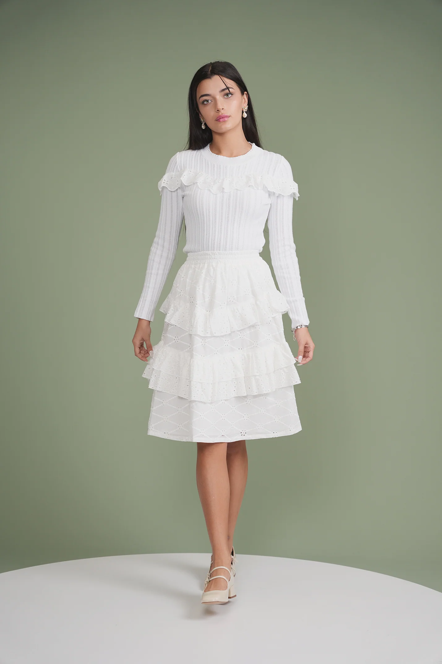 Eyelet Ruffle Skirt - Image 18