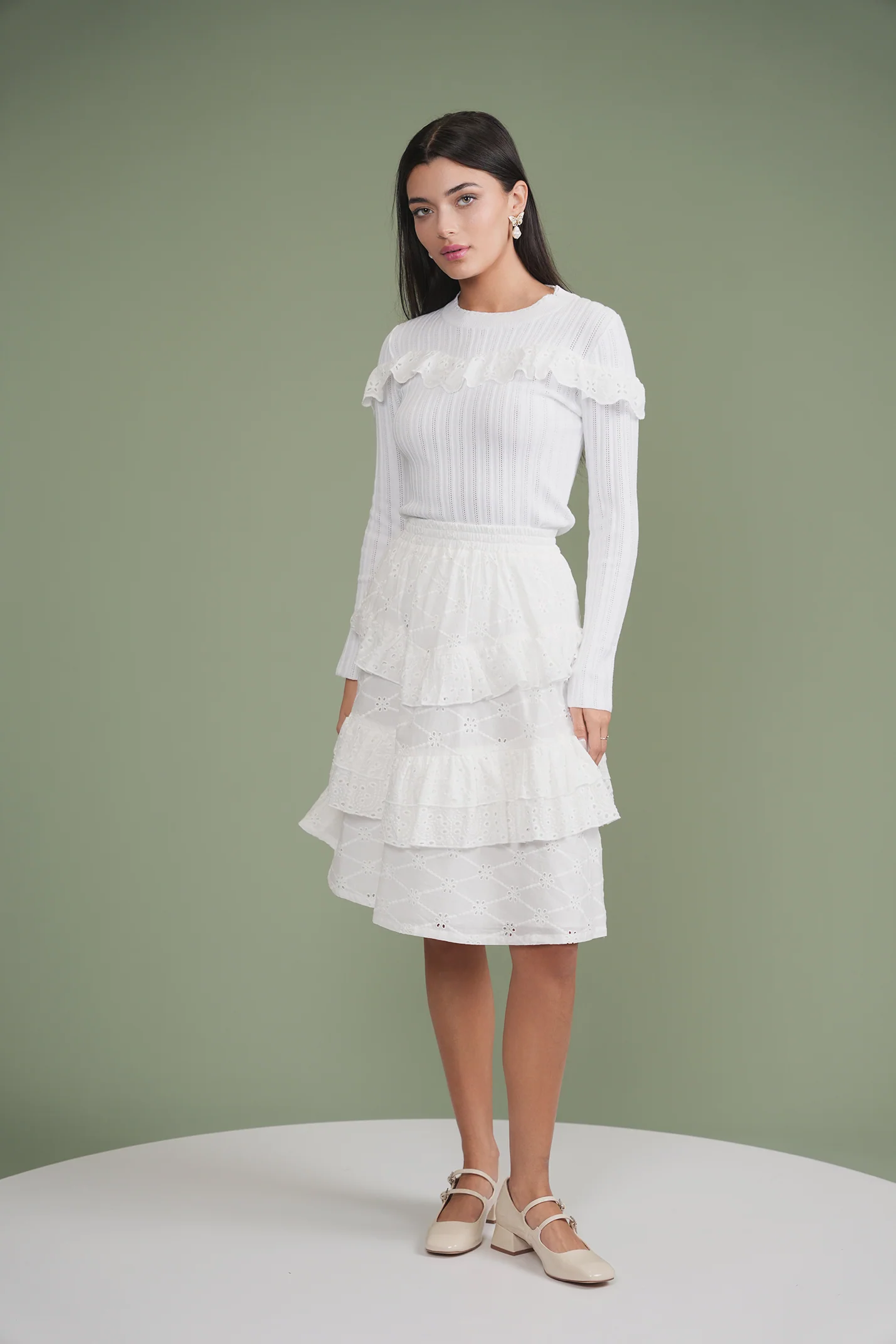 Eyelet Ruffle Skirt - Image 22