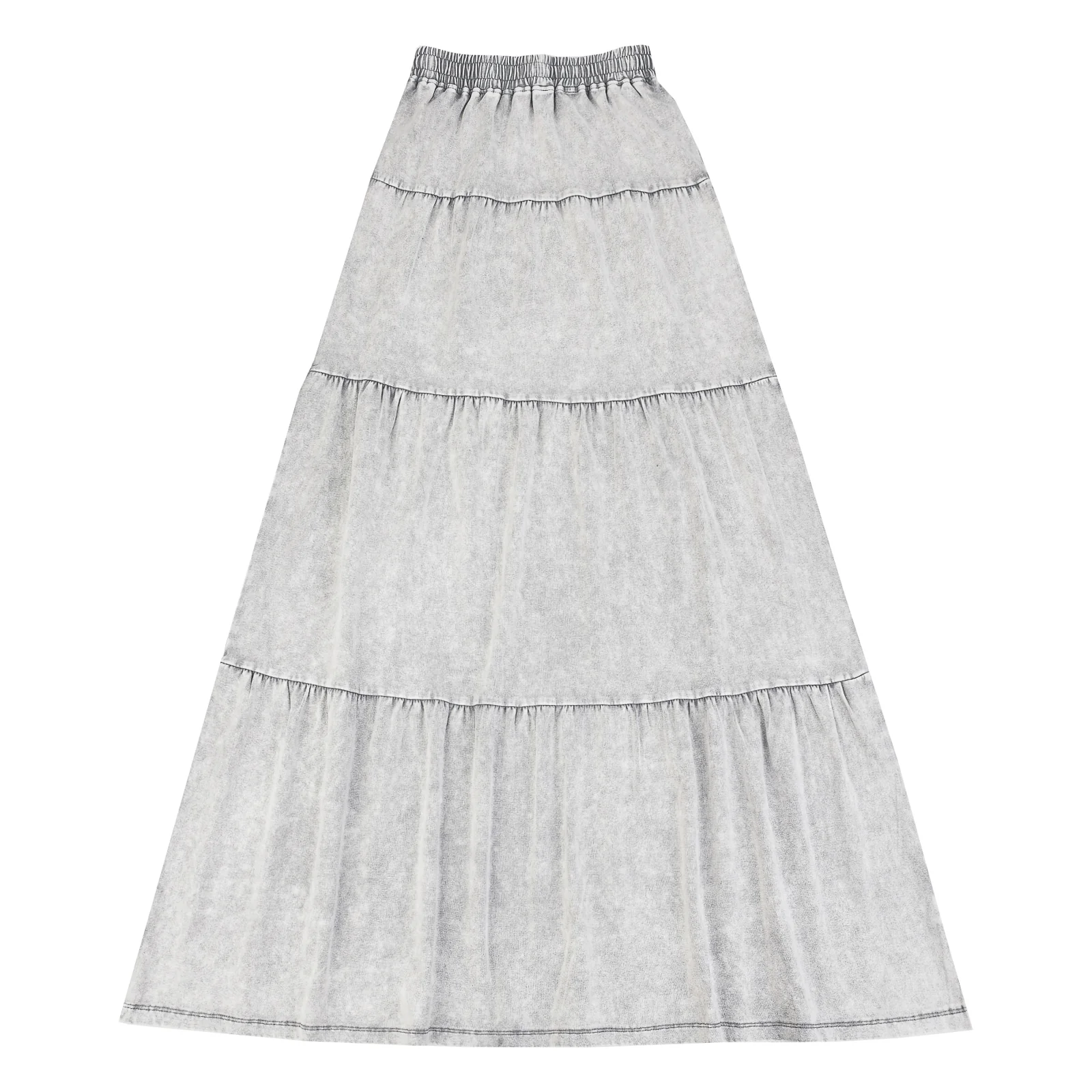Wash Maxi Tiered Skirt - Image 16