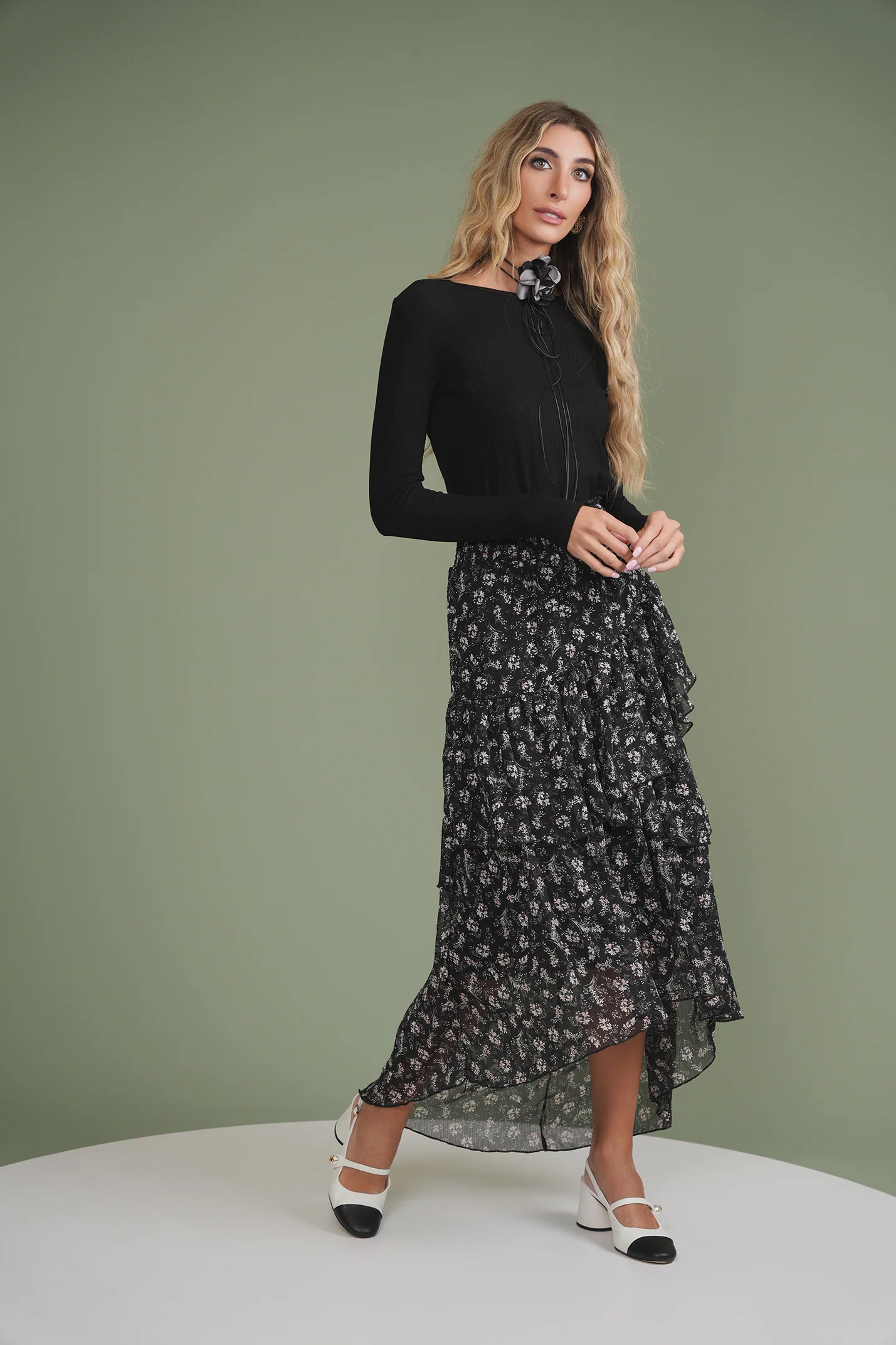 Smock Ruffle Skirt
