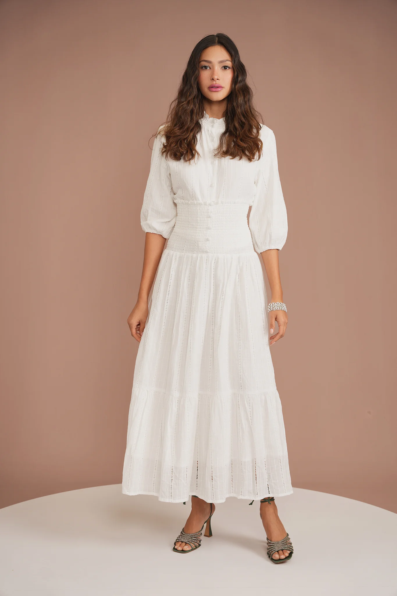 Smock Eyelet Skirt