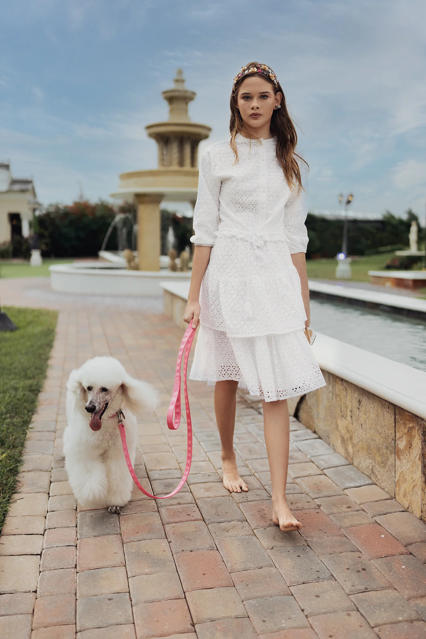 Eyelet Tiered Skirt