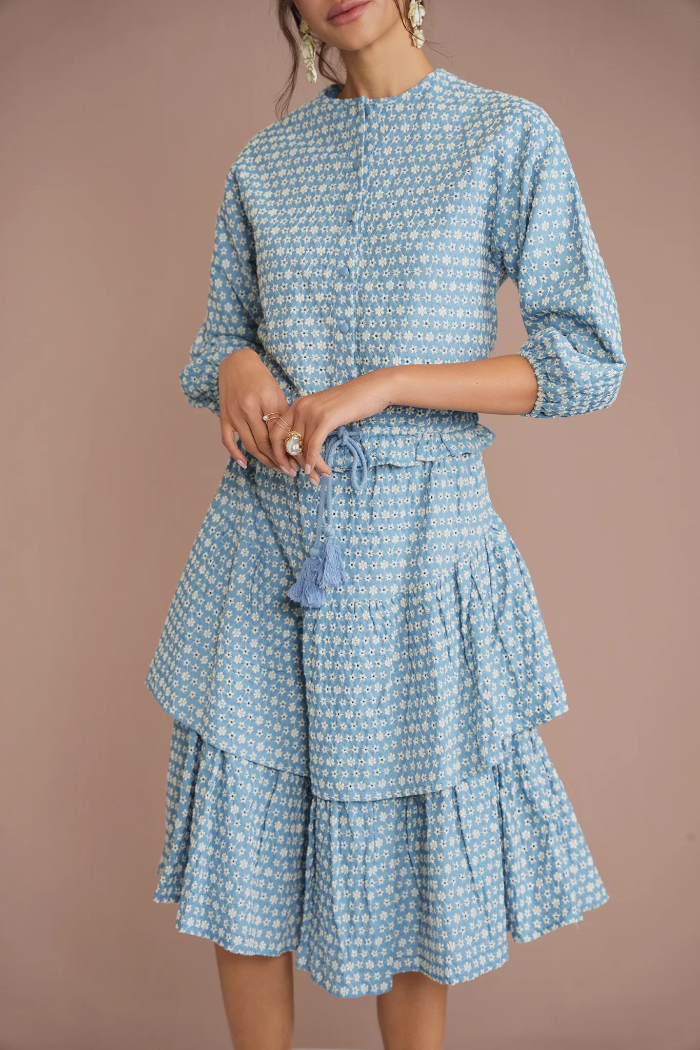 Eyelet Tiered Skirt - Image 11