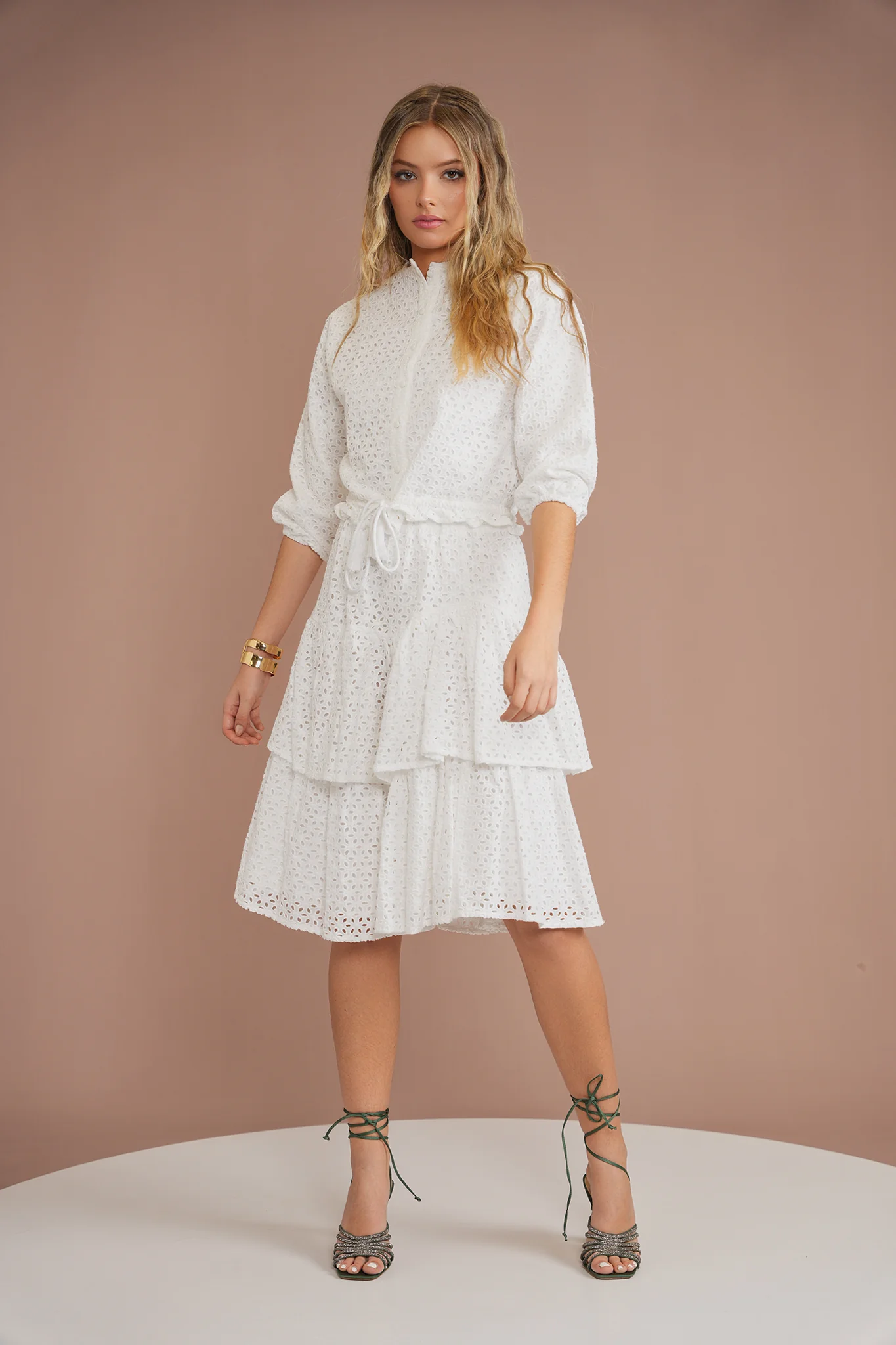 Eyelet Tiered Skirt - Image 13