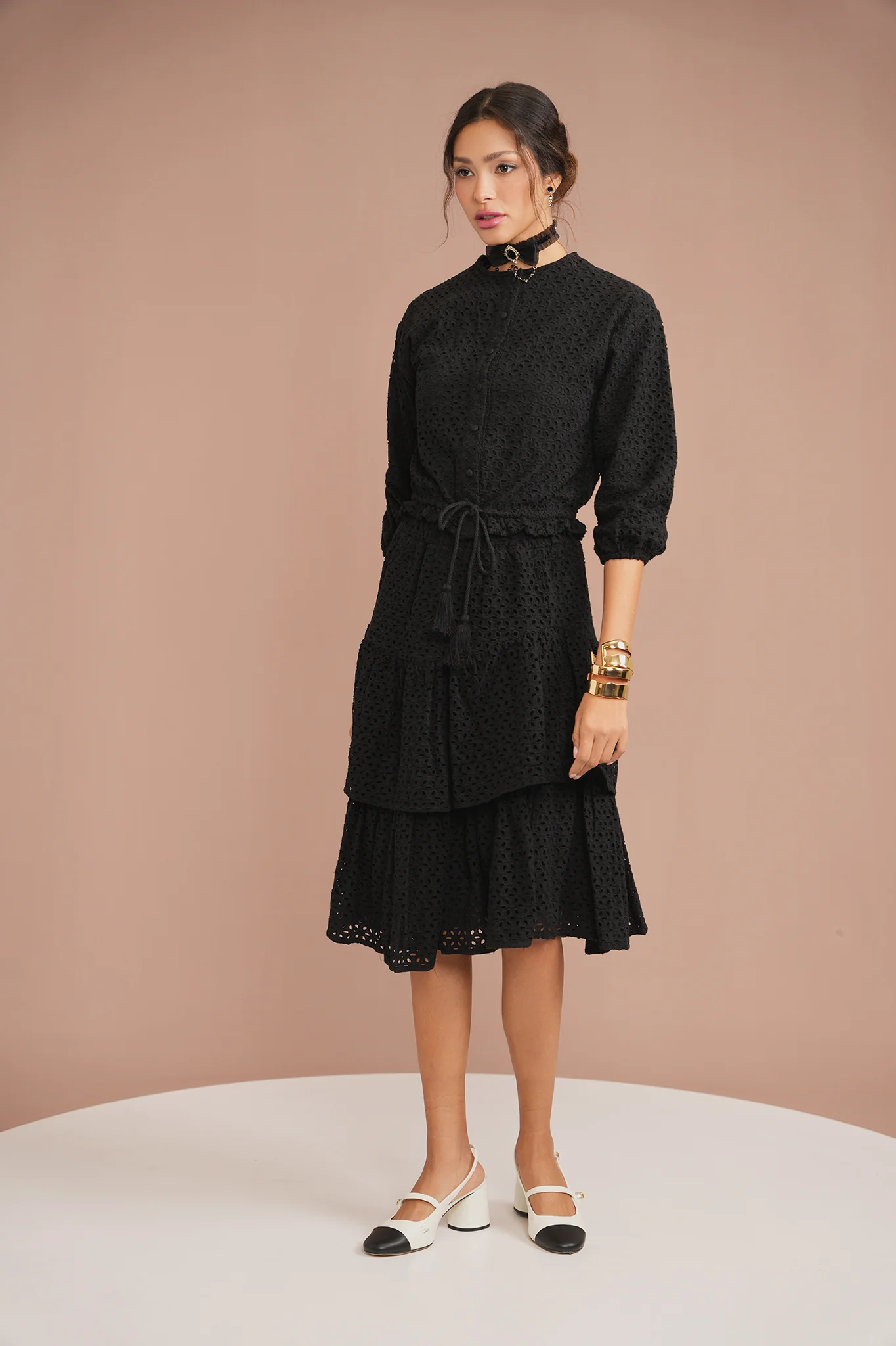 Eyelet Tiered Skirt - Image 3