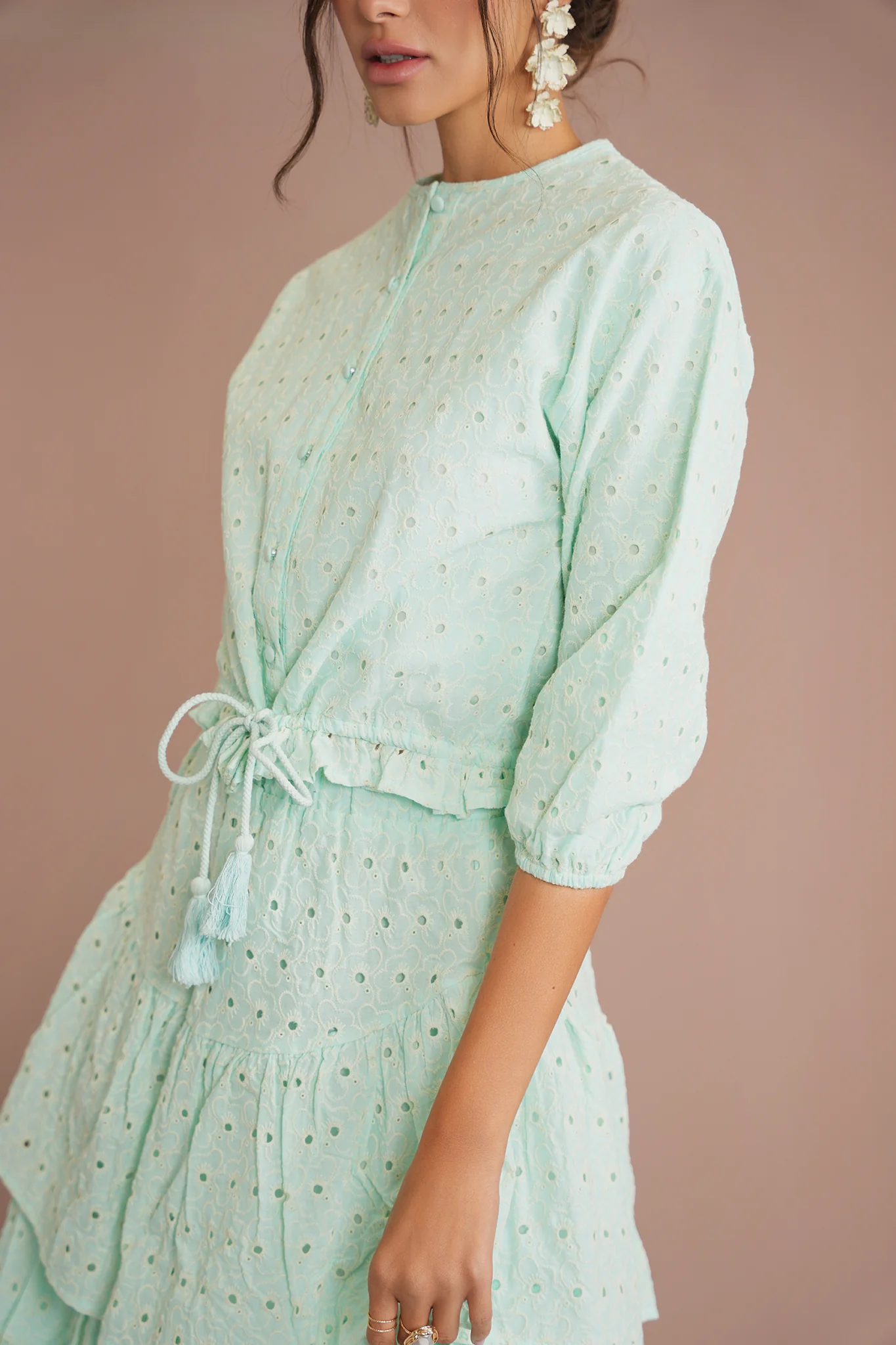 Eyelet Tiered Skirt - Image 8