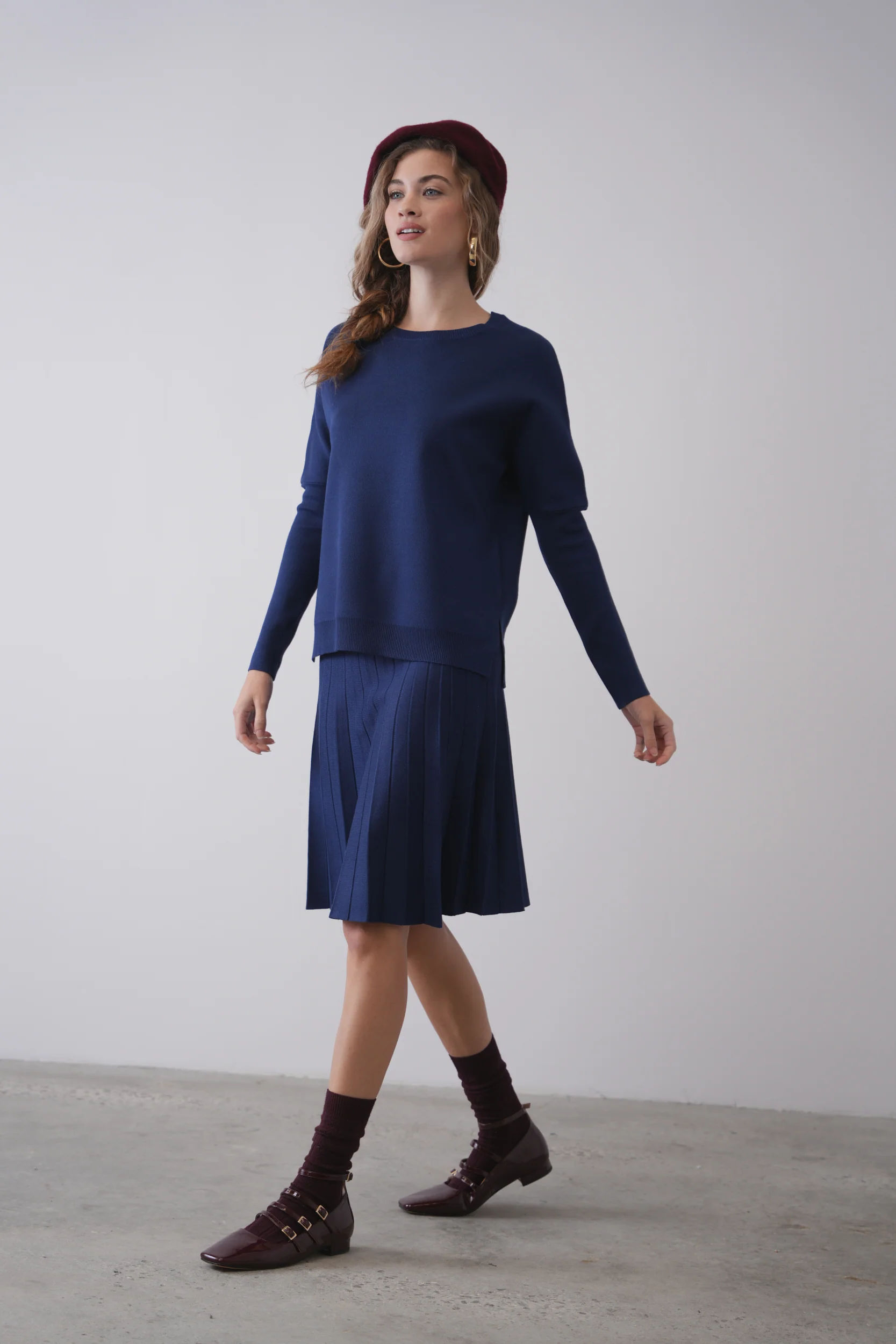 Knit Pleated Skirt 23" - Image 10