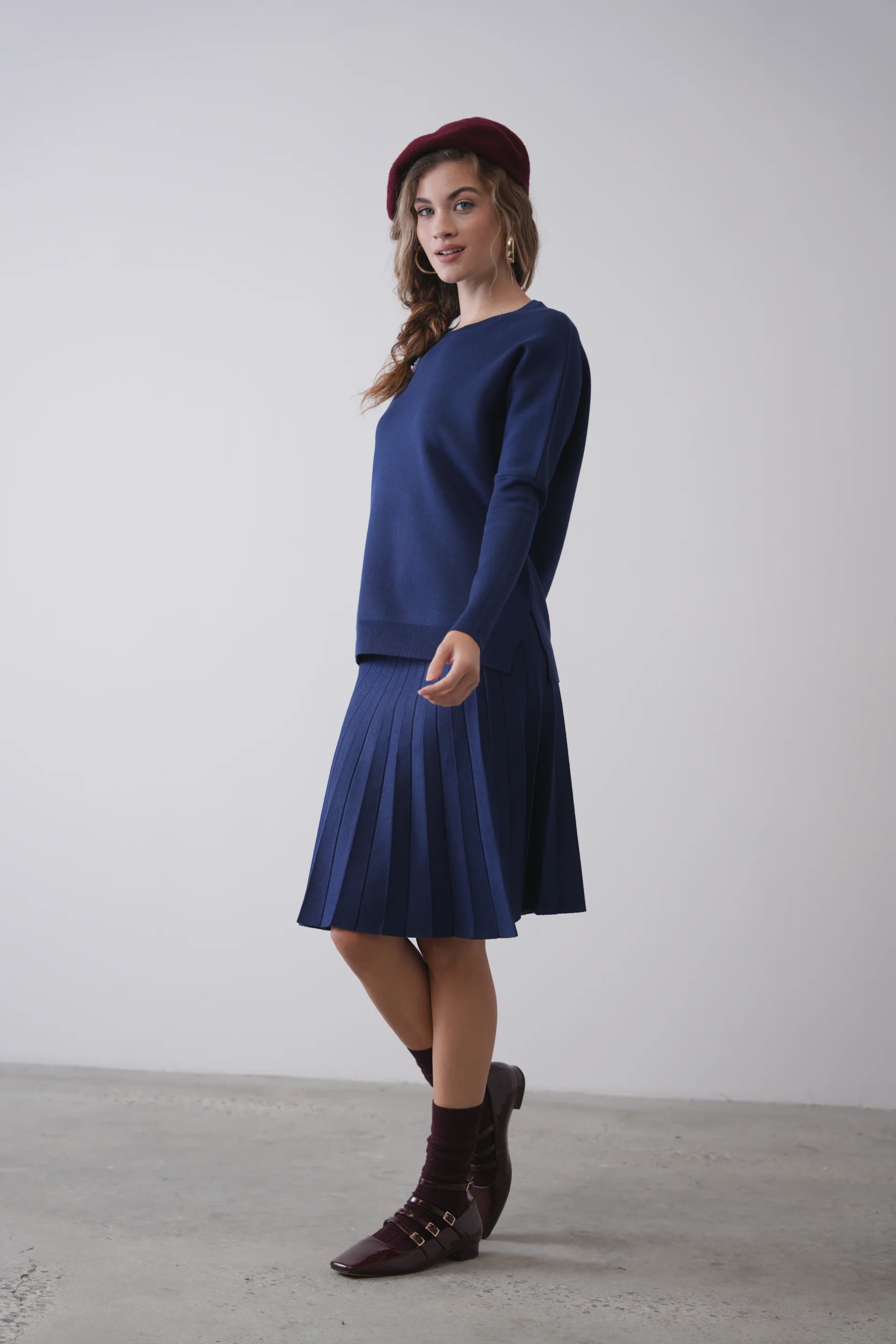Knit Pleated Skirt 23" - Image 9