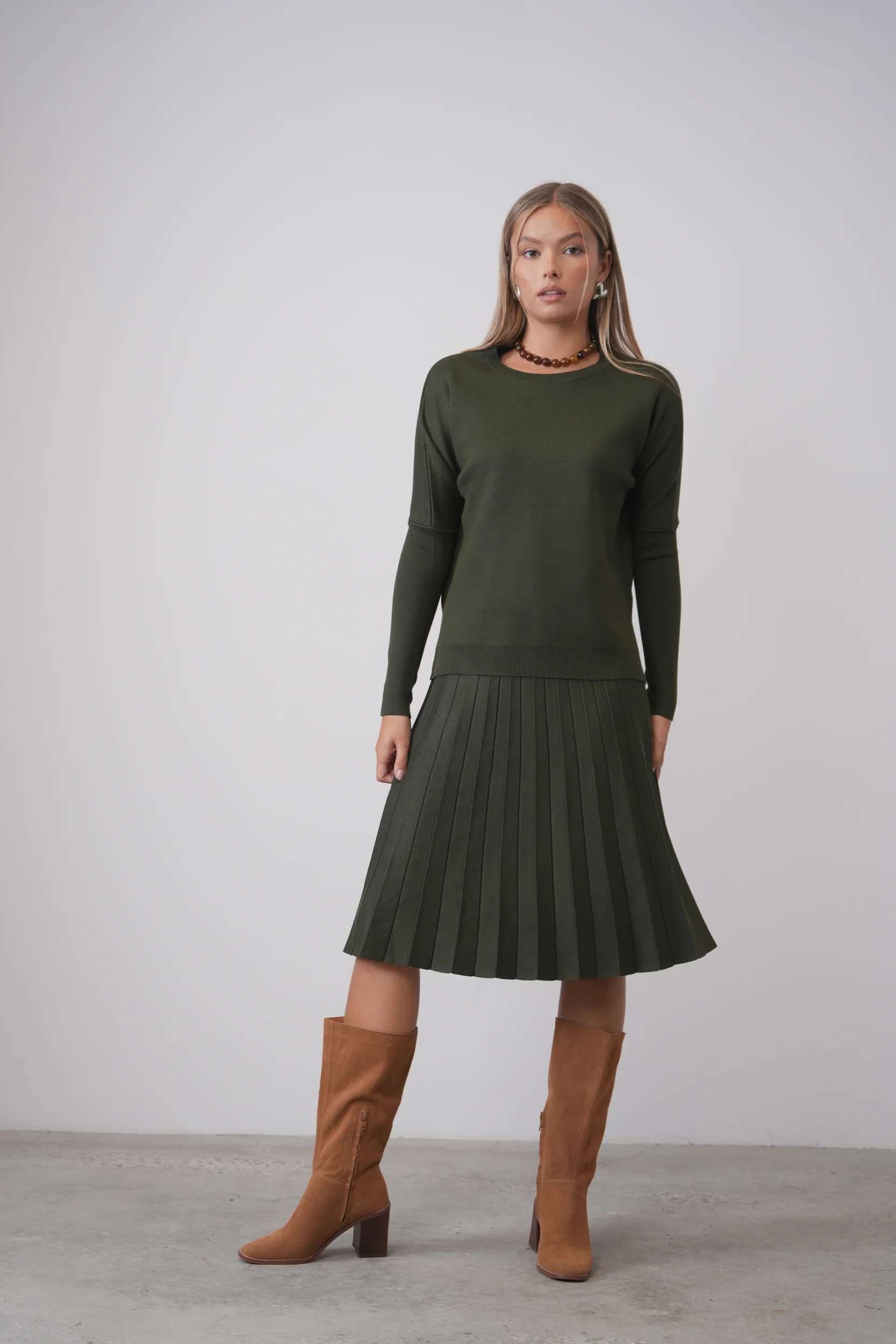Knit Pleated Skirt 26" - Image 5