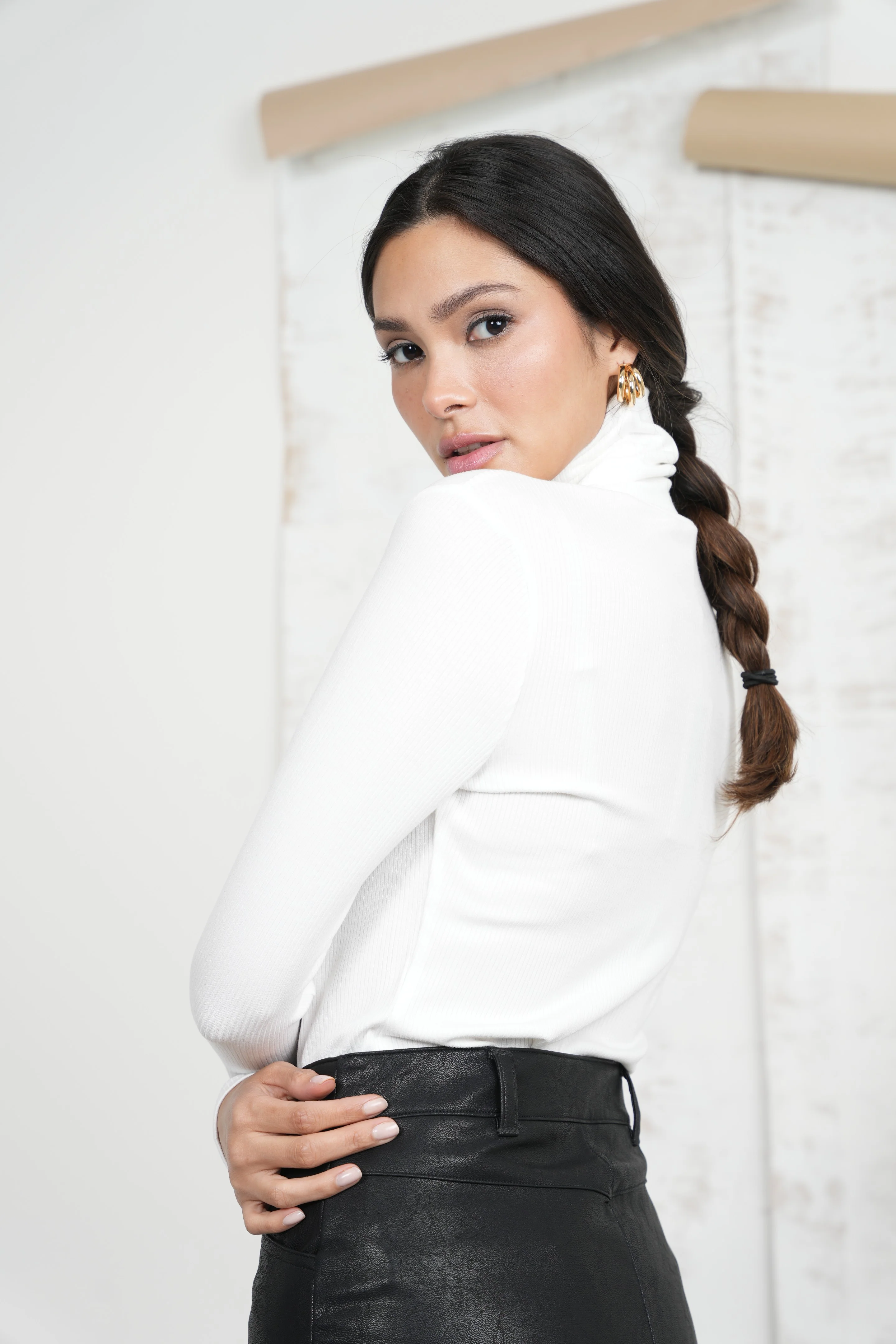 Soft Rib Turtleneck Tee - Image 4