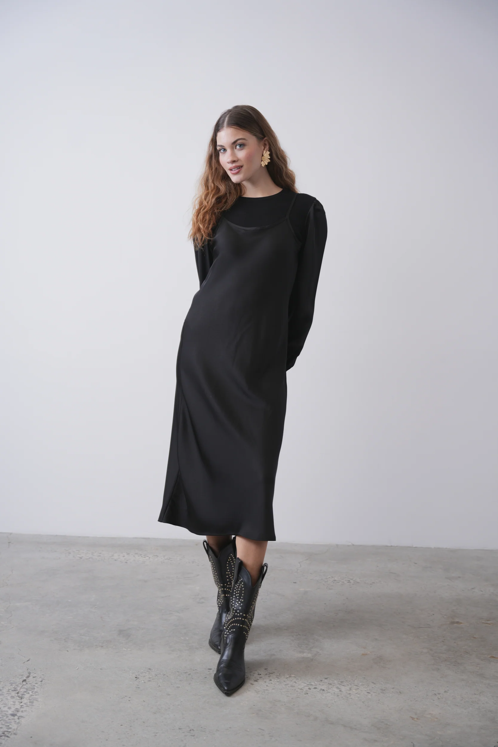 Satin Slip Dress - Image 3