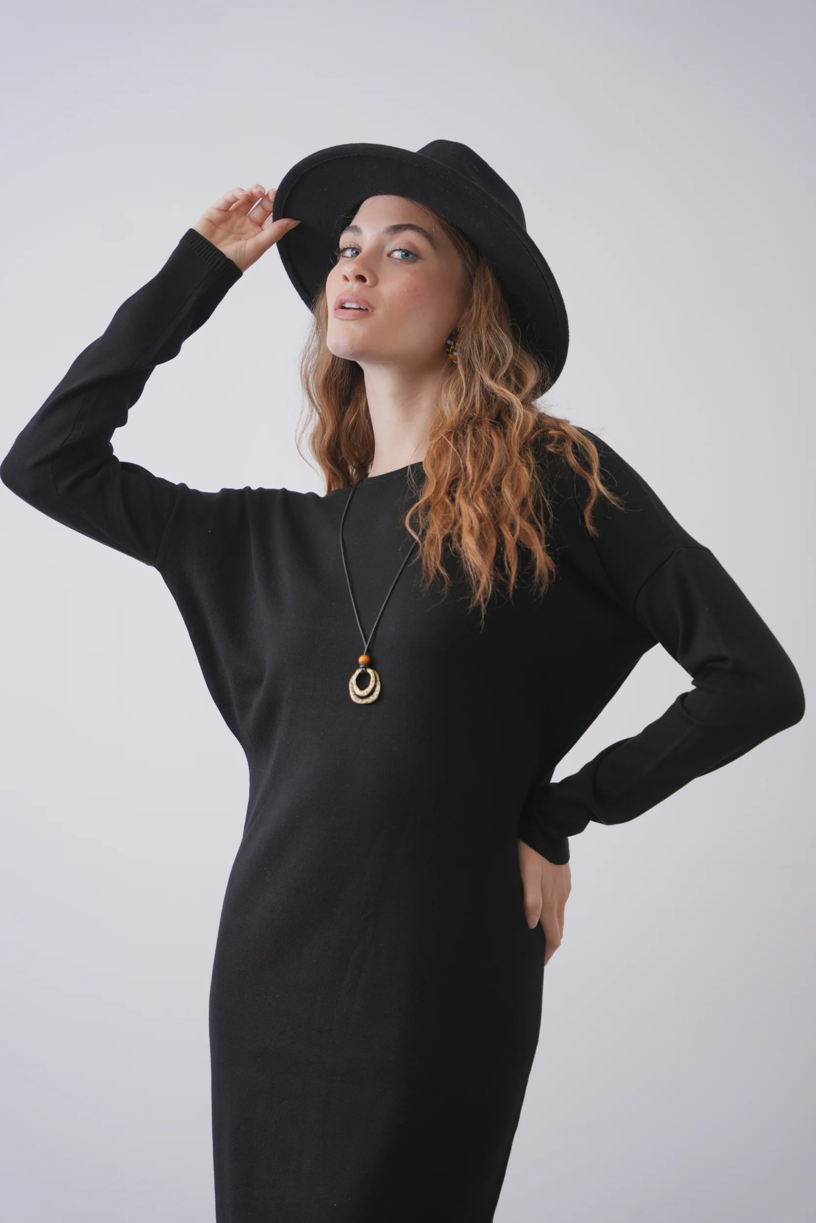 Dolman Sleeve Soft Knit Dress - Image 8