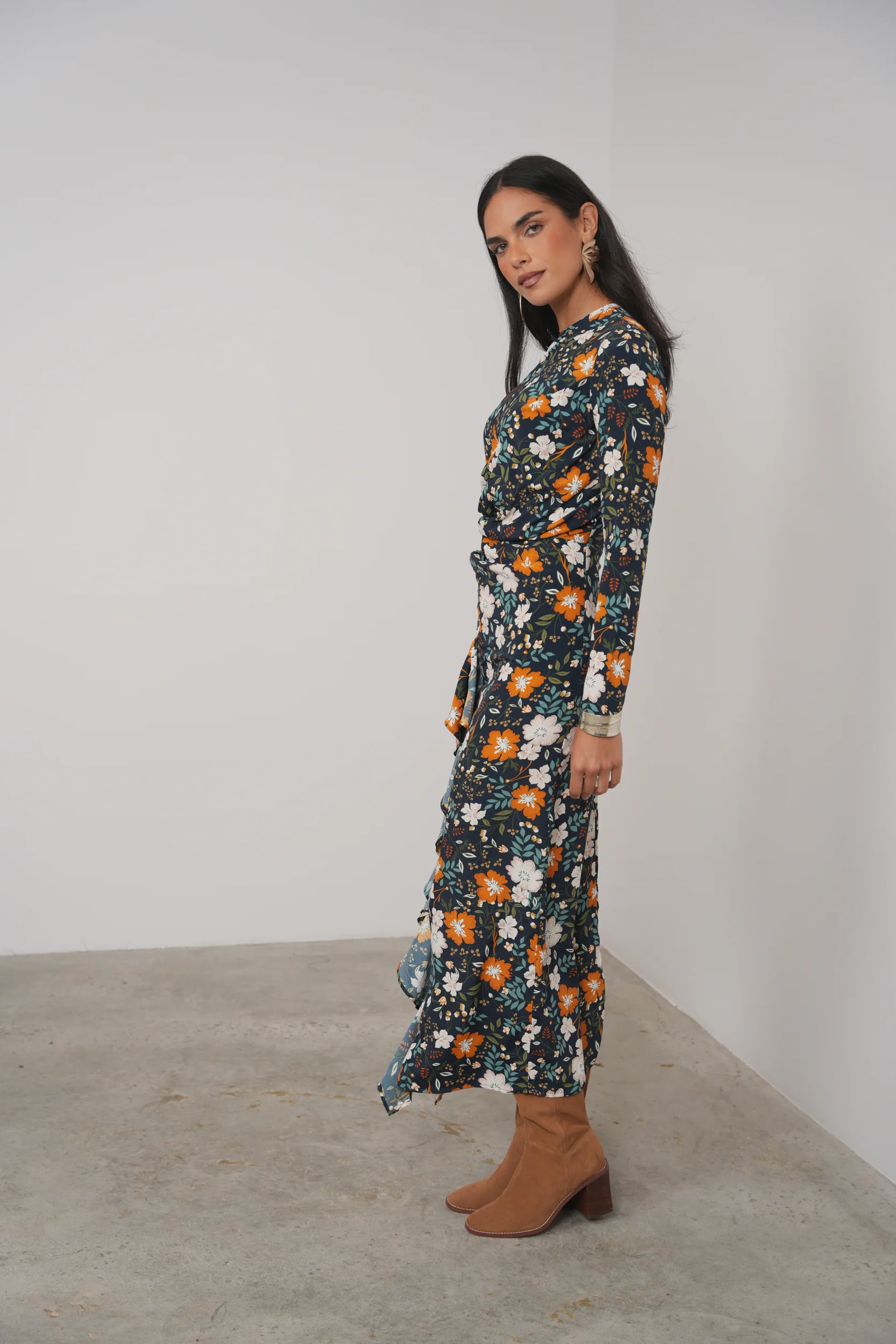 Print Ruffle Dress - Image 3