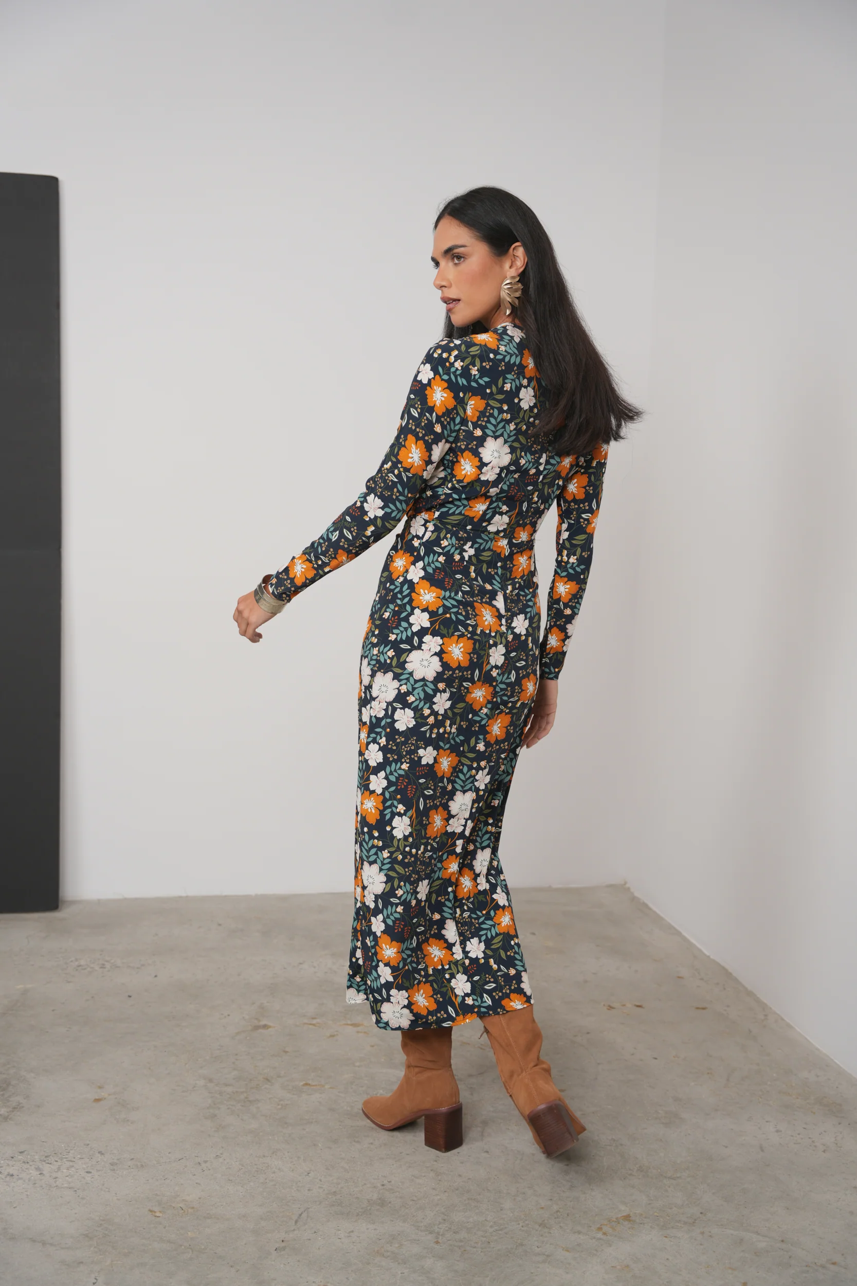Print Ruffle Dress - Image 4