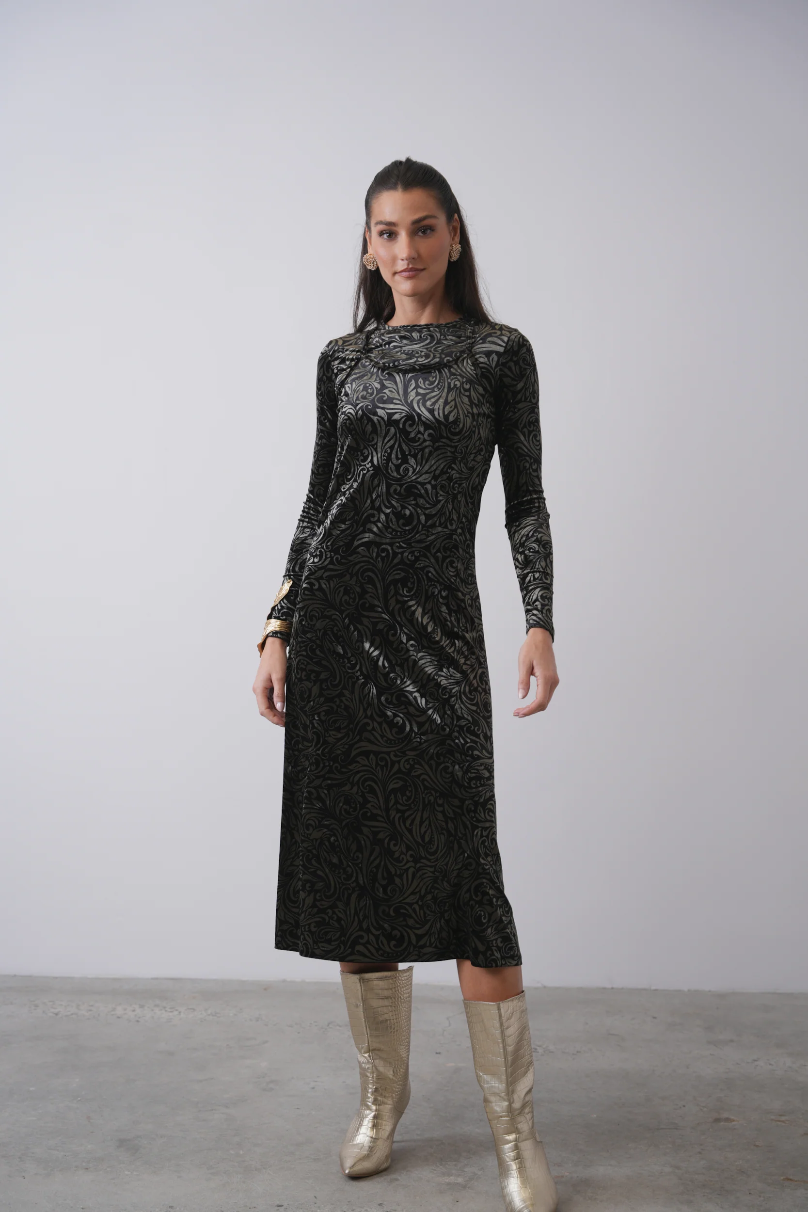 Velour Slip Dress - Image 12