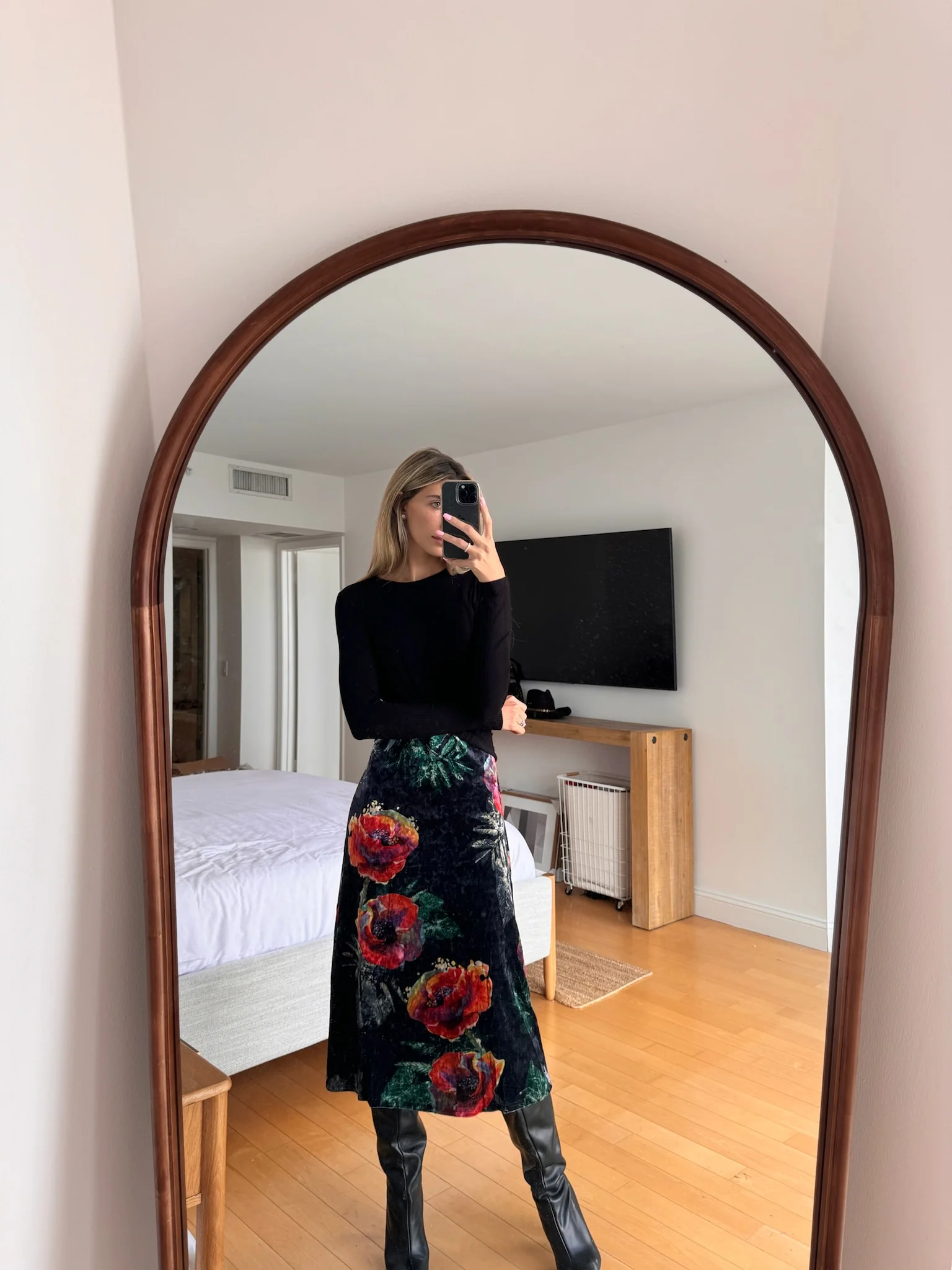 Velour Slip Dress - Image 8