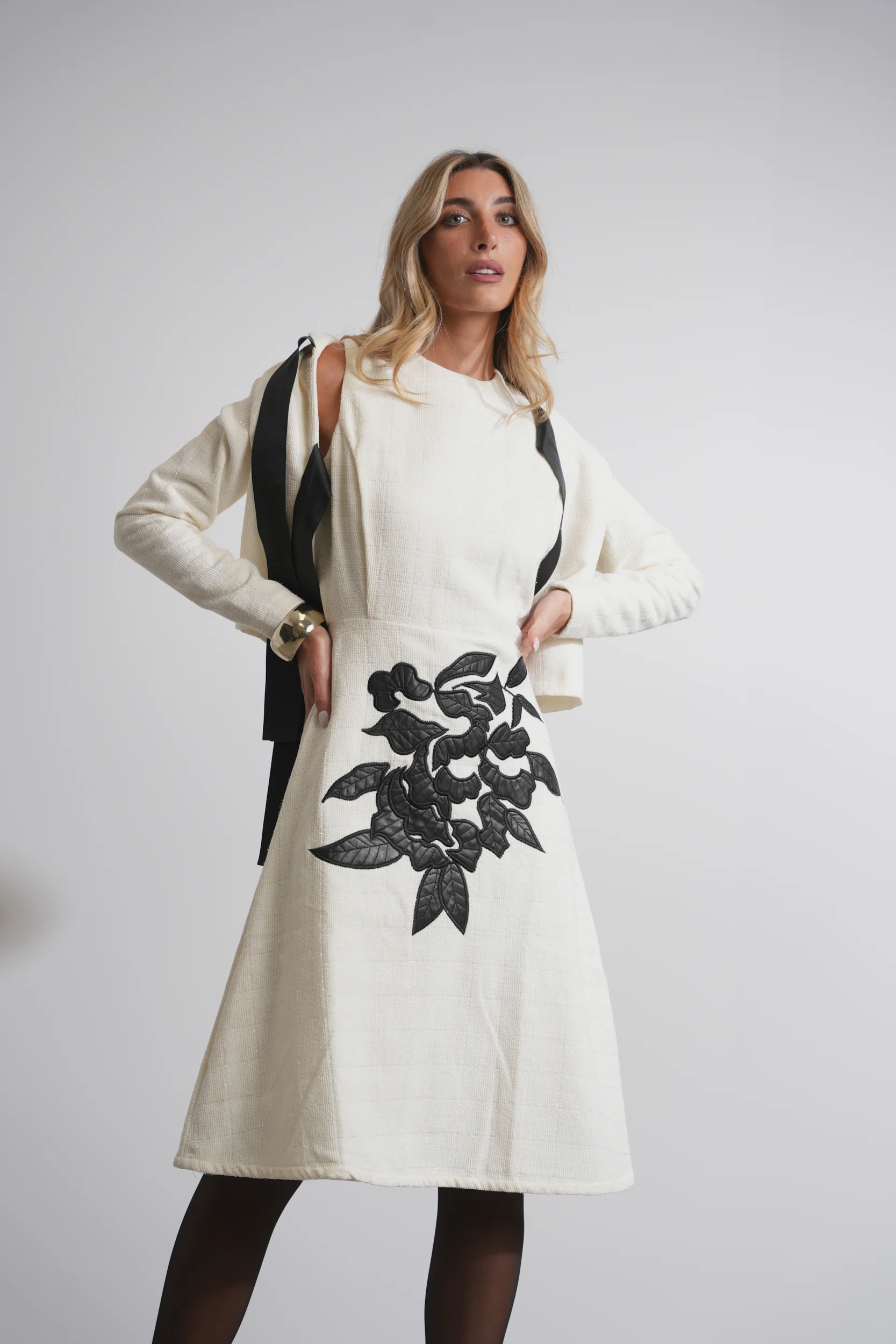 The Eleanor Embroidered Tweed Jumper - Image 6
