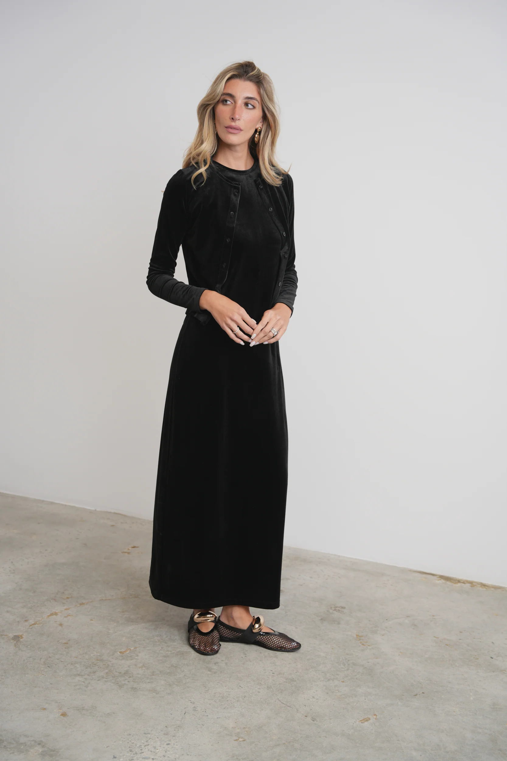 Velour Crop Cardigan - Image 4