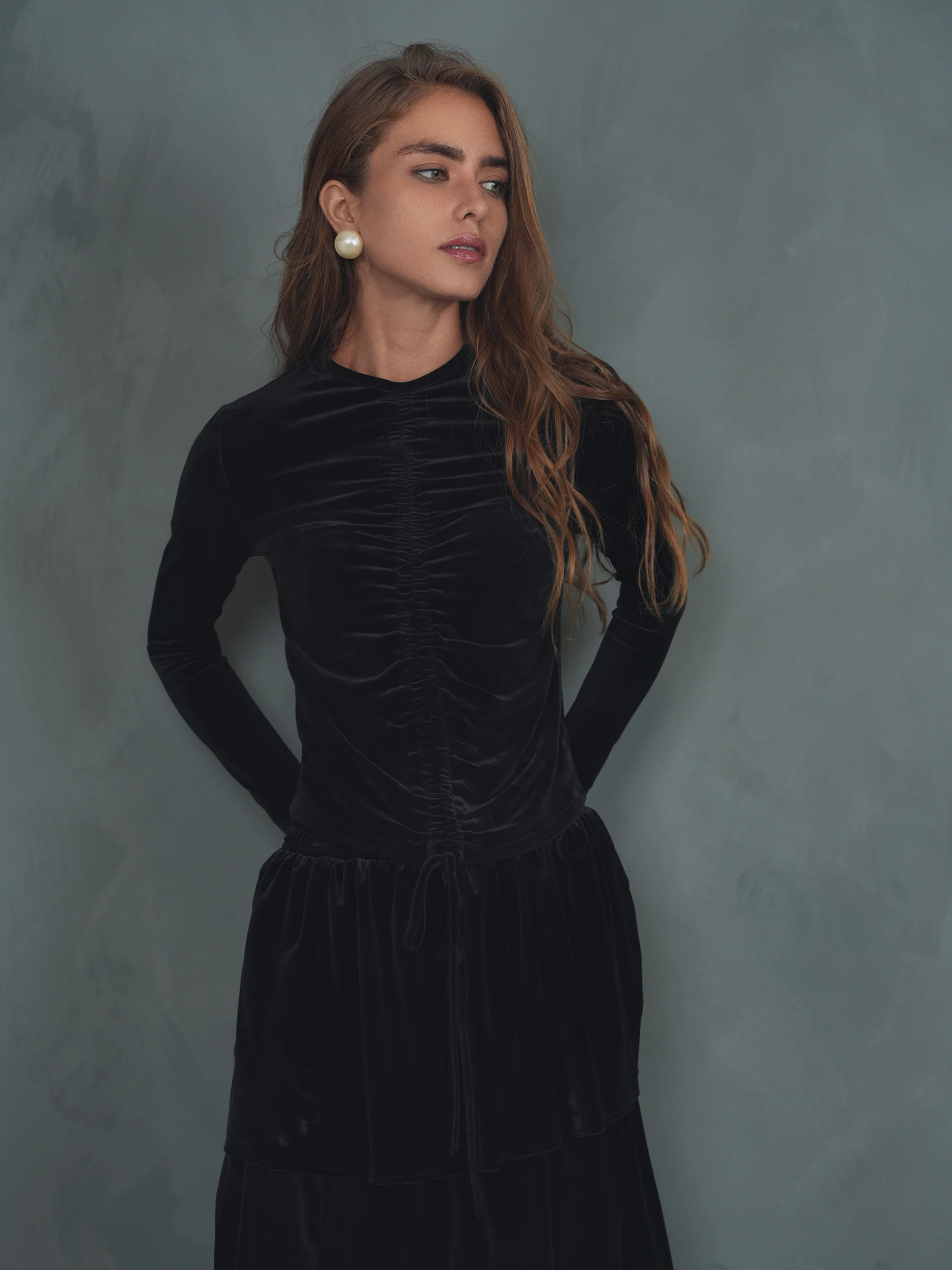 Velour Ruching Top - Image 9