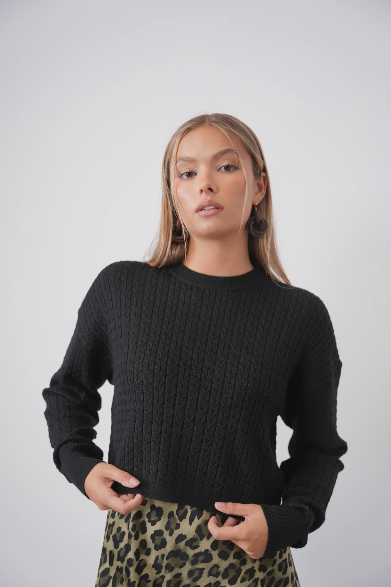 Basic Cable Knit Top - Image 4
