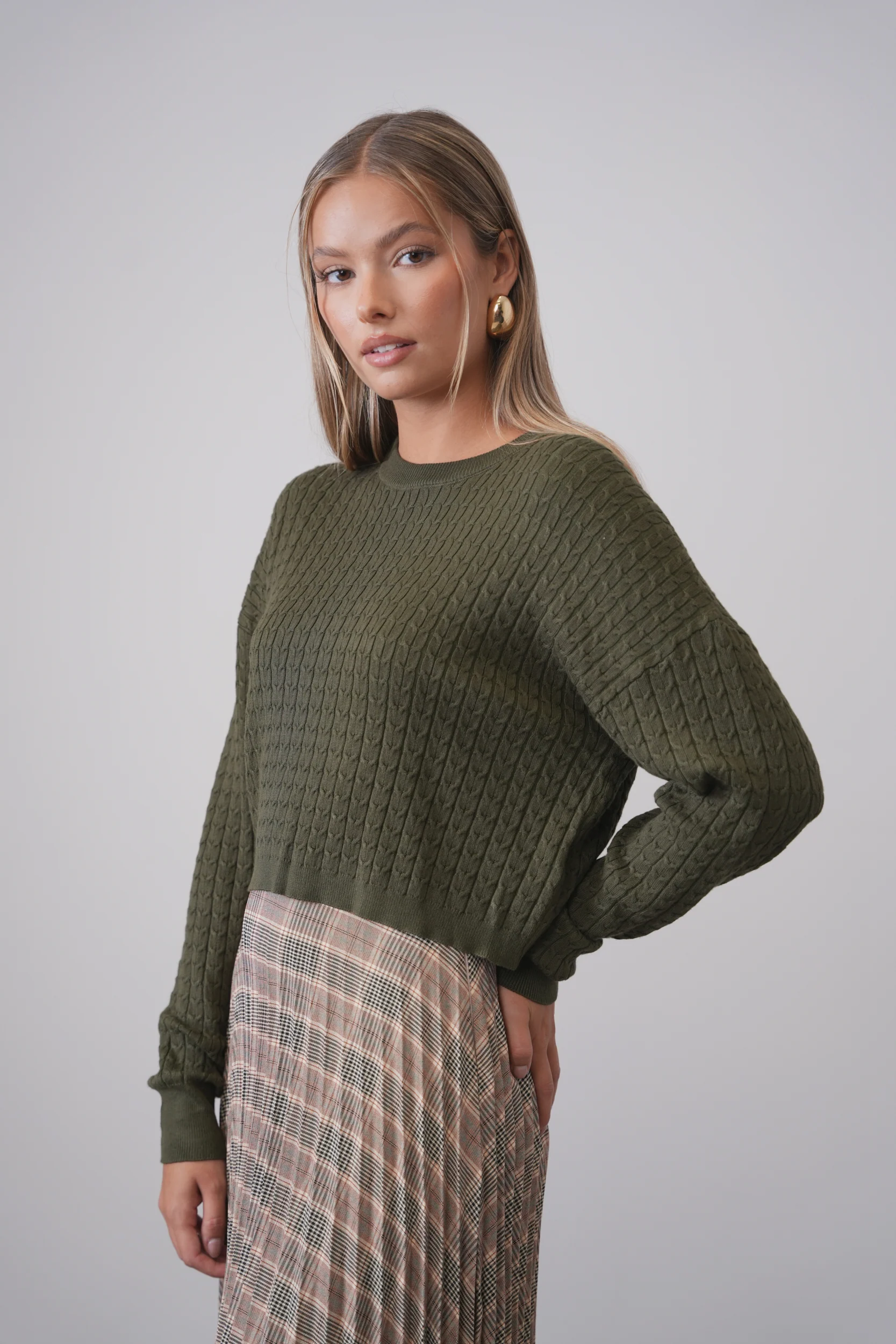 Basic Cable Knit Top - Image 9