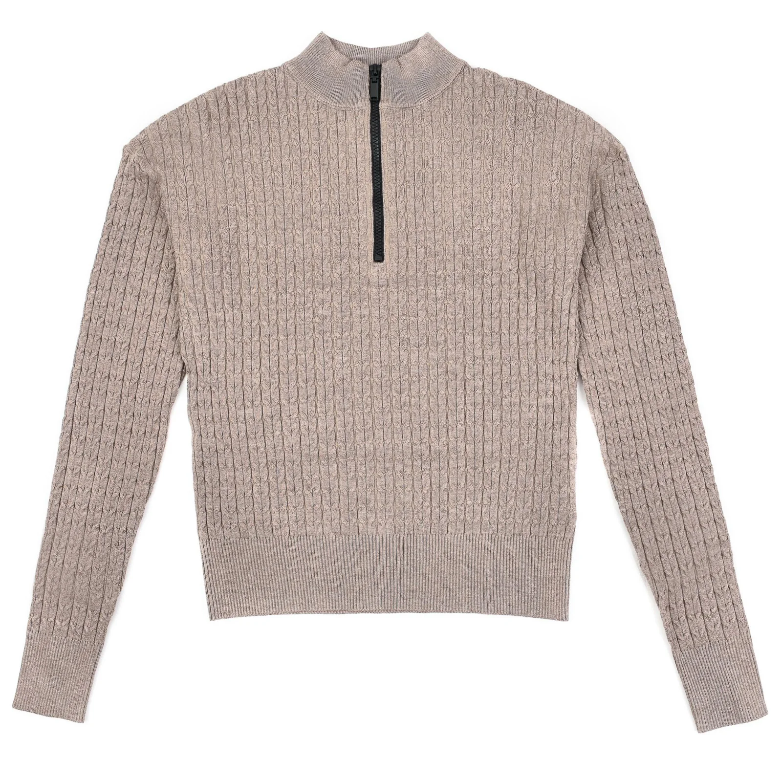 Cable Knit Half Zip Sweater - Image 14