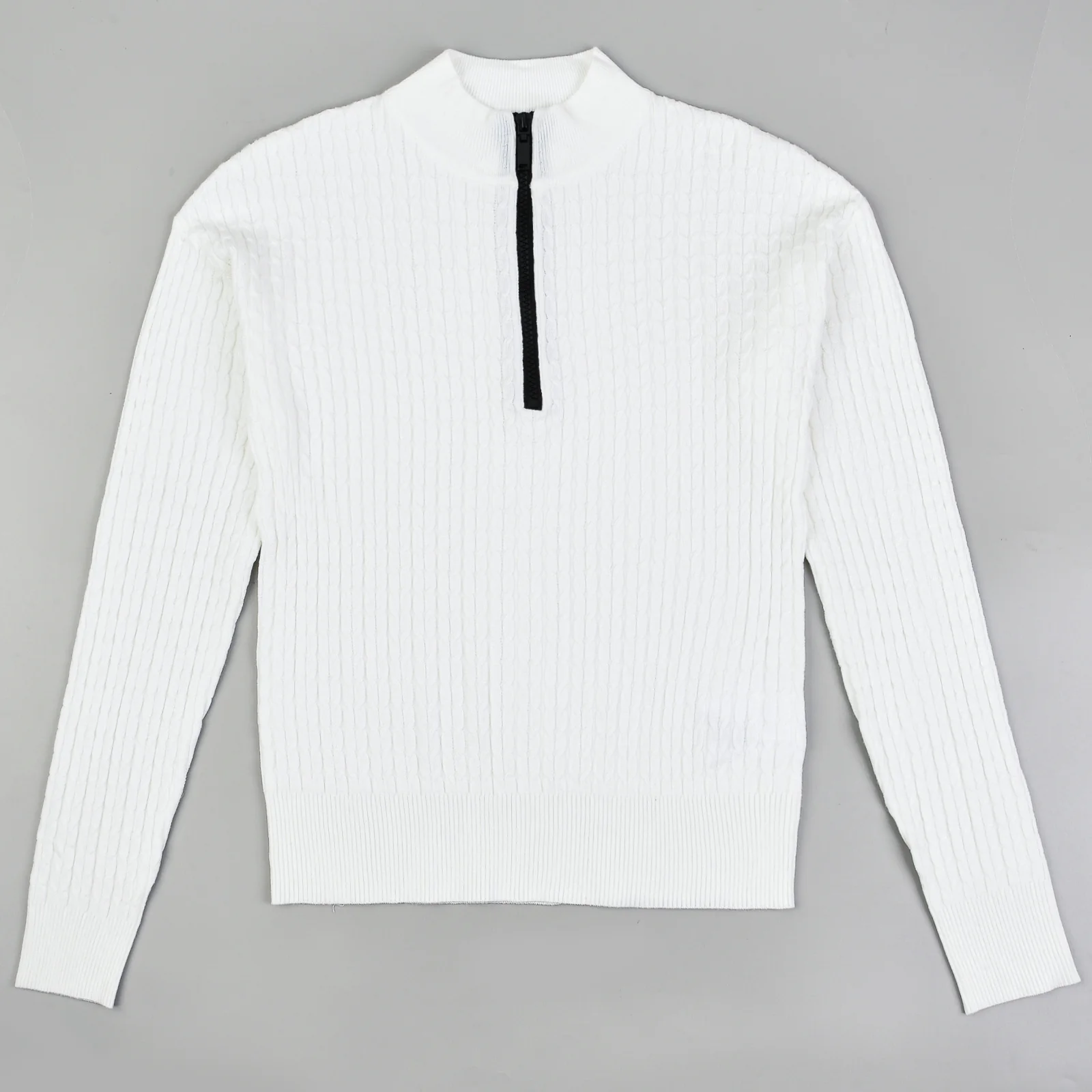 Cable Knit Half Zip Sweater - Image 18